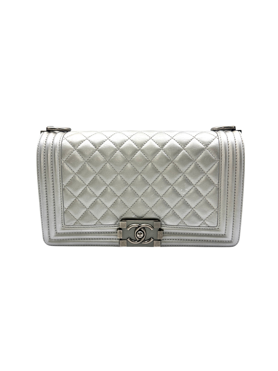 Chanel Metallic Quilled Leather Medium Boy Flap Bag(20***50) CC1093
