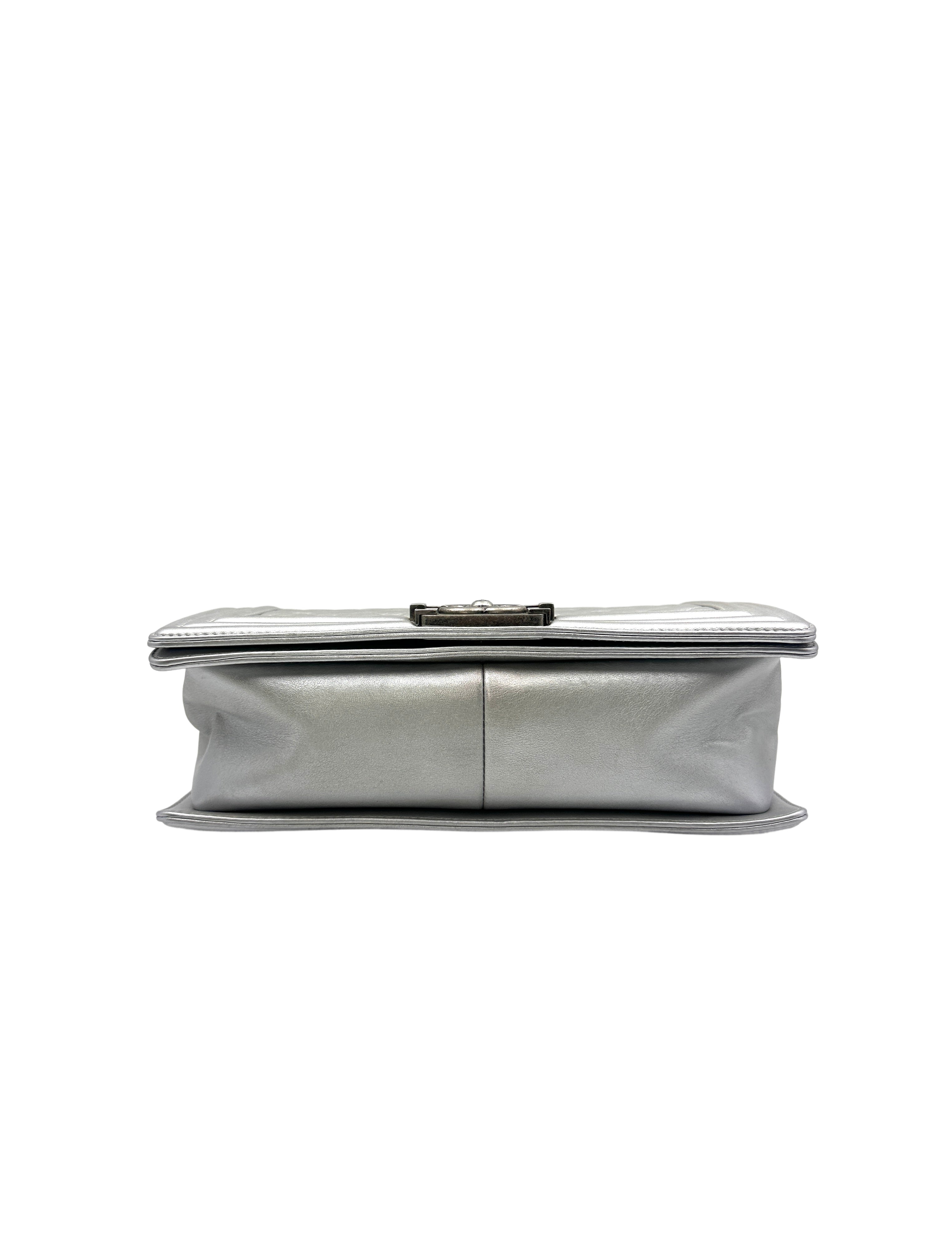 Chanel Metallic Quilled Leather Medium Boy Flap Bag(20***50) CC1093