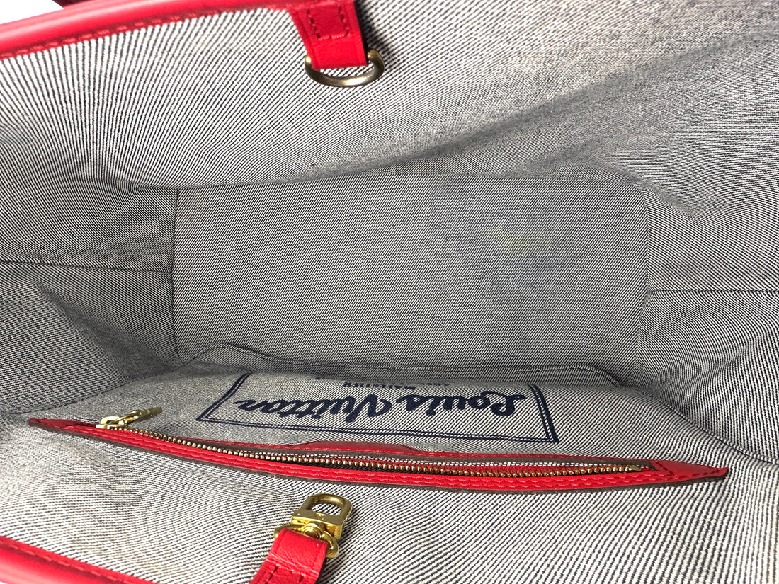 Louis Vuitton Never Full MM Patchwork Monogram Denim Medium Shoulder Bag Blue LV1575
