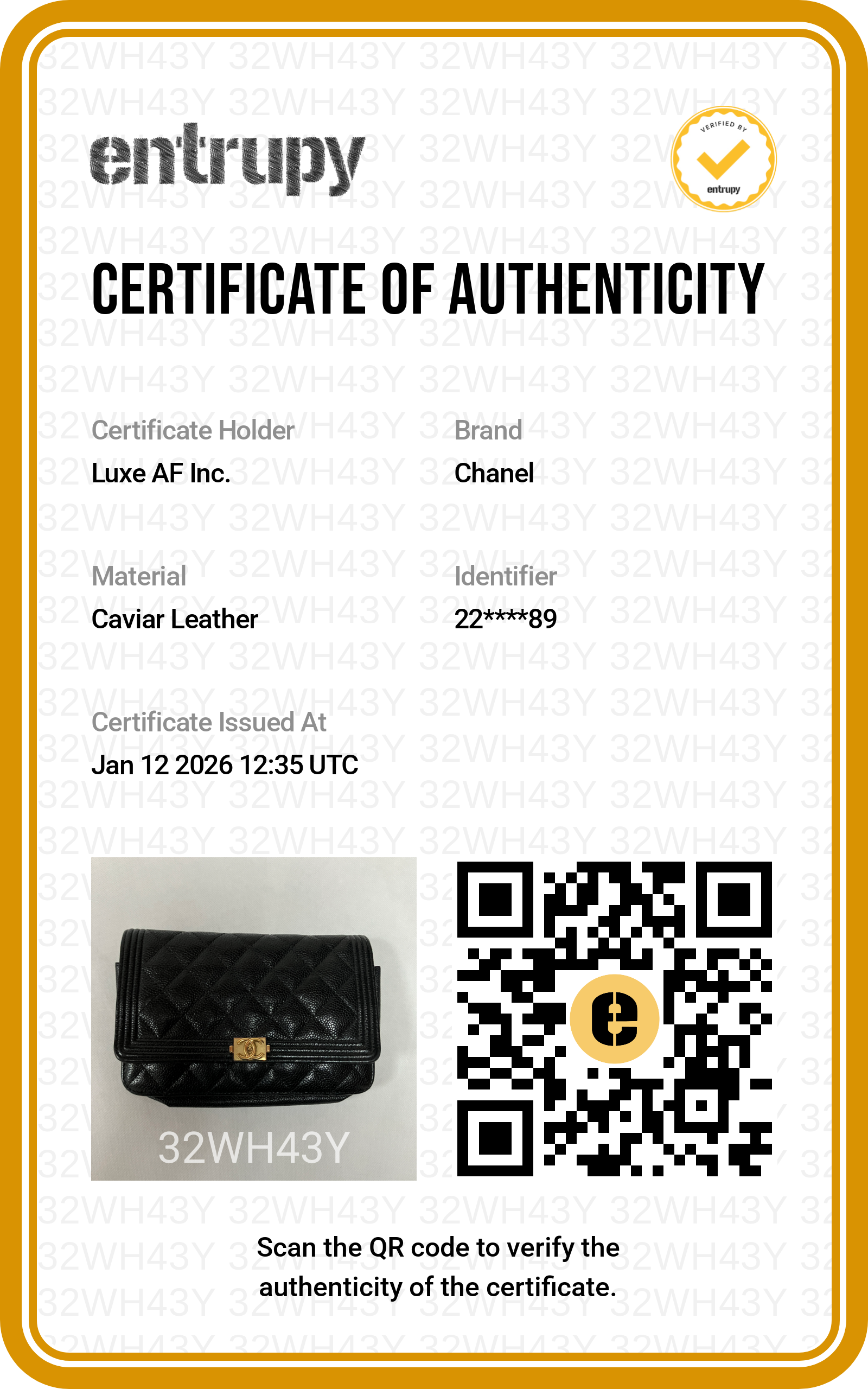 Chanel Boy Wallet on Chain WOC Black Lambskin Gold Hardware(22***89) CC1106