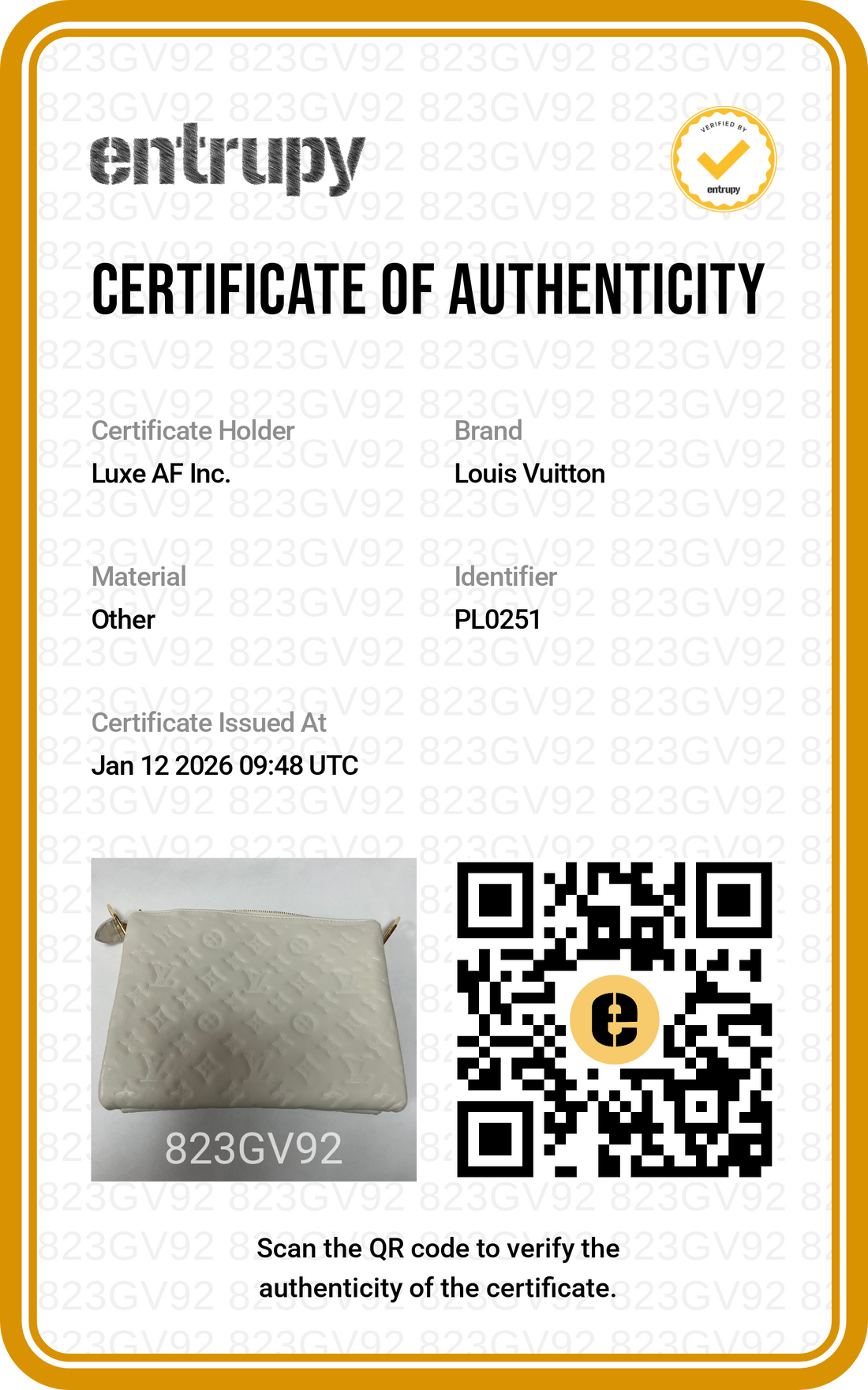Louis Vuitton Coussin PM Cream Monogram Lambskin Small Size Bag LV1583