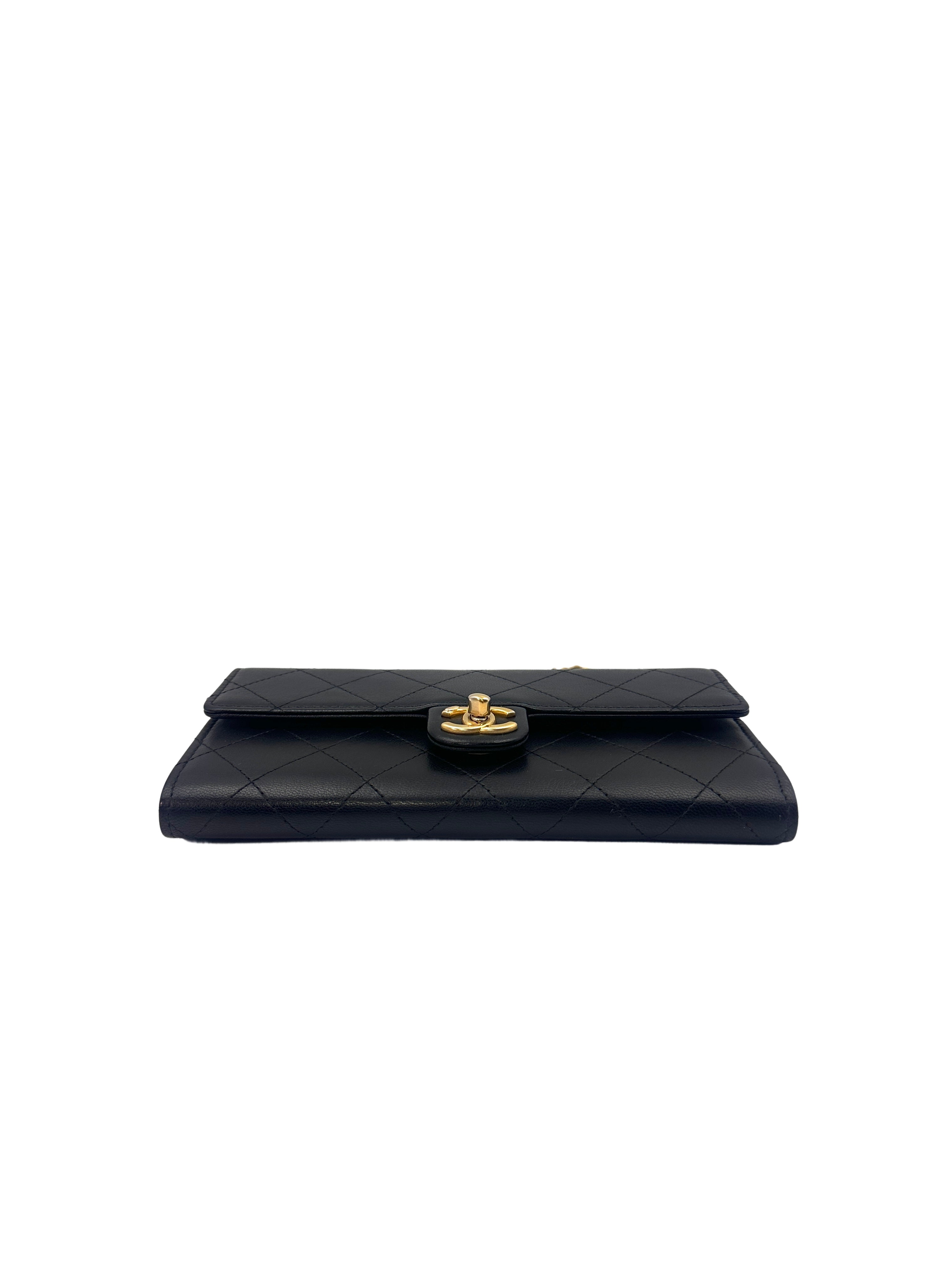 Chanel Chic Pearl Top Handle Wallet on Chain Black Shoulder Bag(29***05) CC1105