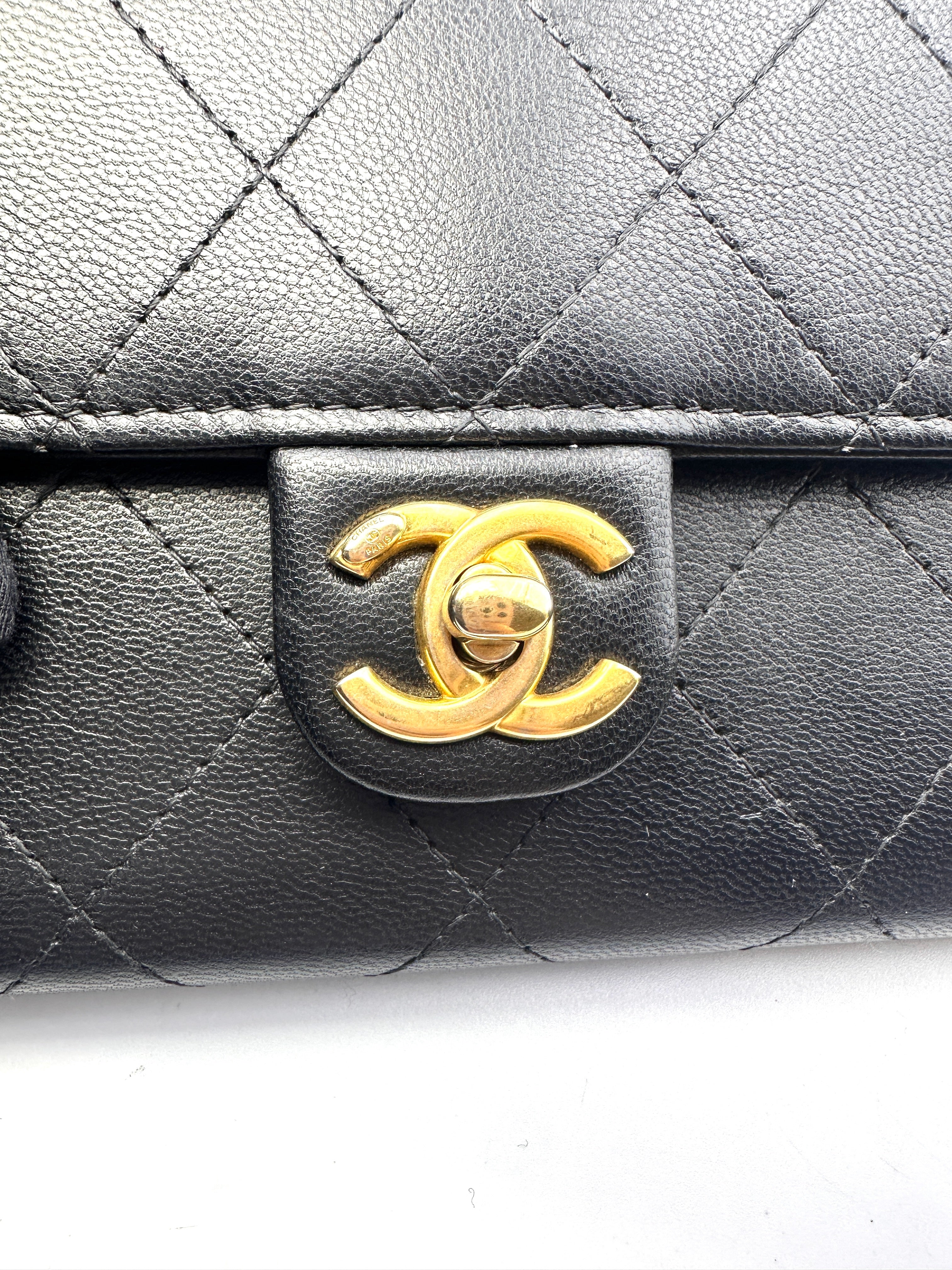 Chanel Chic Pearl Top Handle Wallet on Chain Black Shoulder Bag(29***05) CC1105