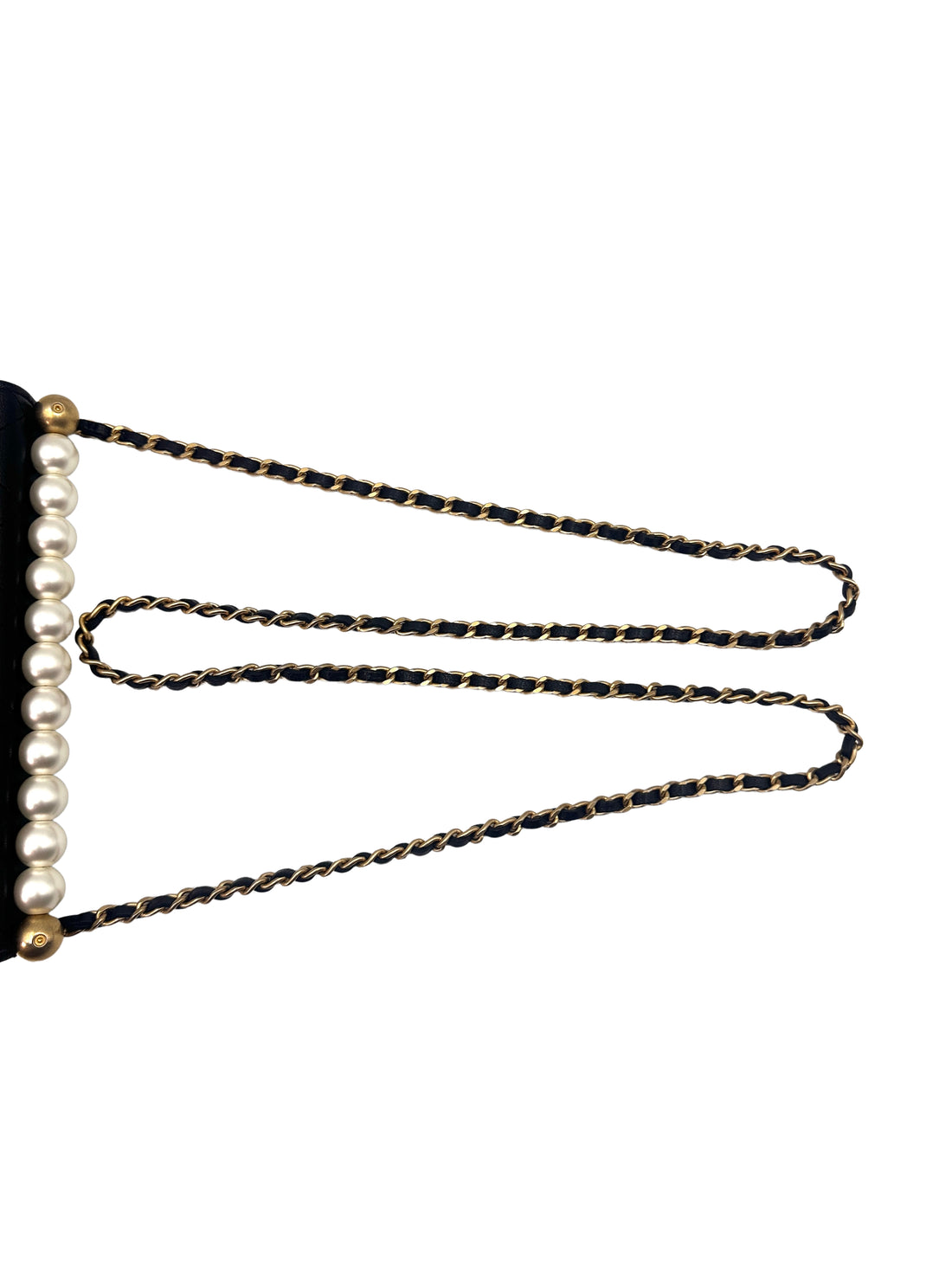 Chanel Chic Pearl Top Handle Wallet on Chain Black Shoulder Bag(29***05) CC1105