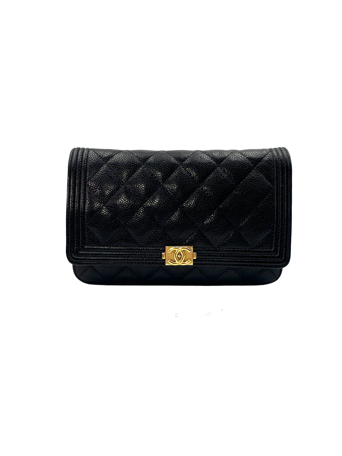 Chanel Boy Wallet on Chain WOC Black Lambskin Gold Hardware(22***89) CC1106