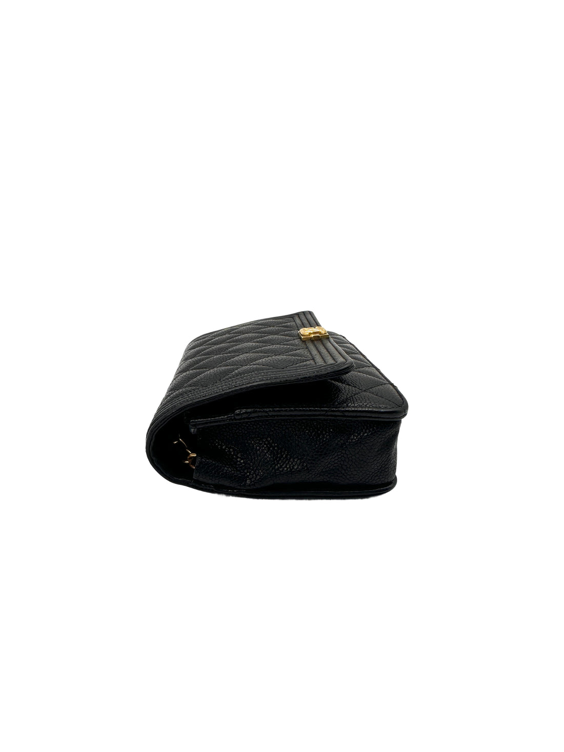 Chanel Boy Wallet on Chain WOC Black Lambskin Gold Hardware(22***89) CC1106