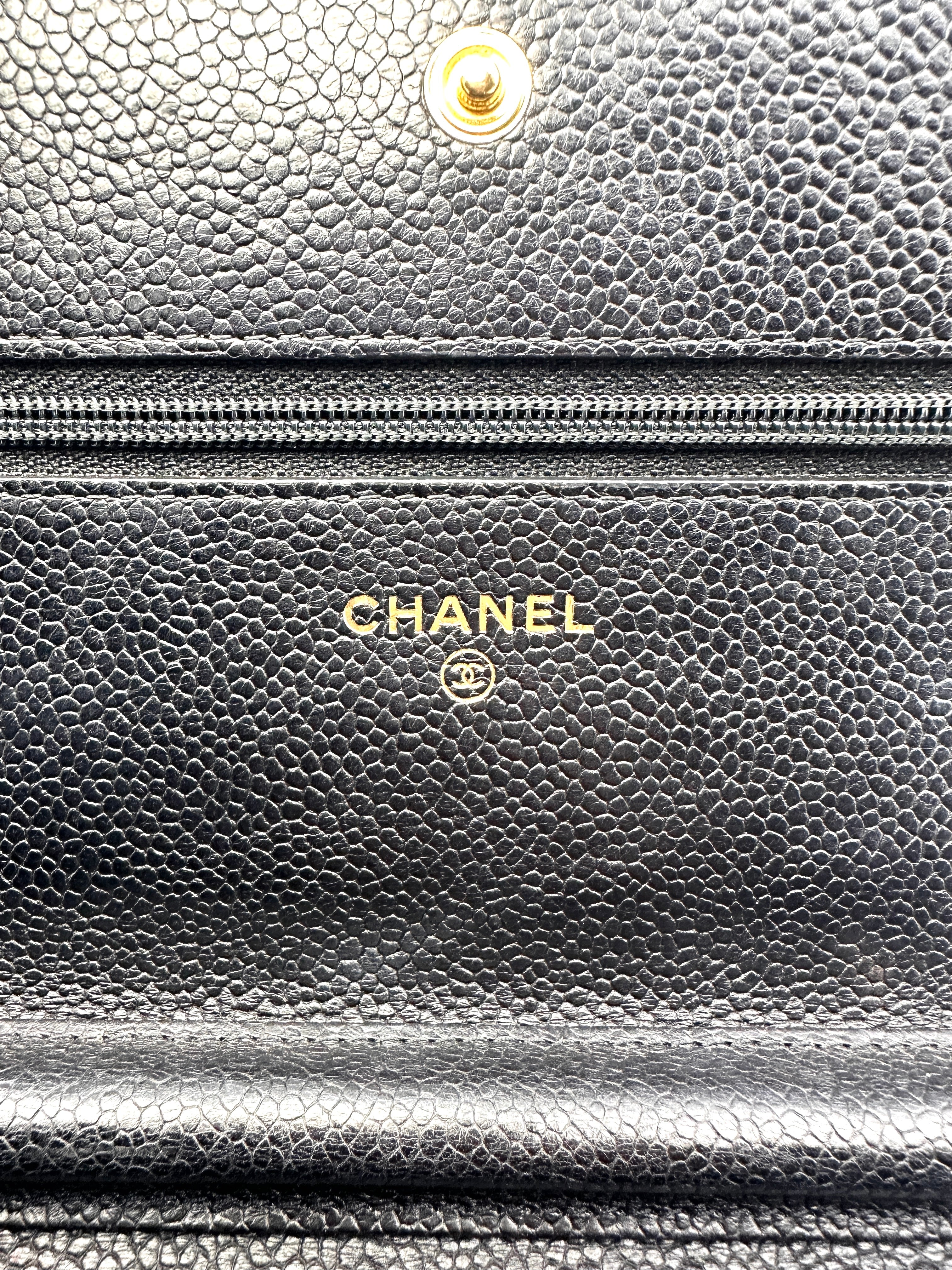 Chanel Boy Wallet on Chain WOC Black Lambskin Gold Hardware(22***89) CC1106
