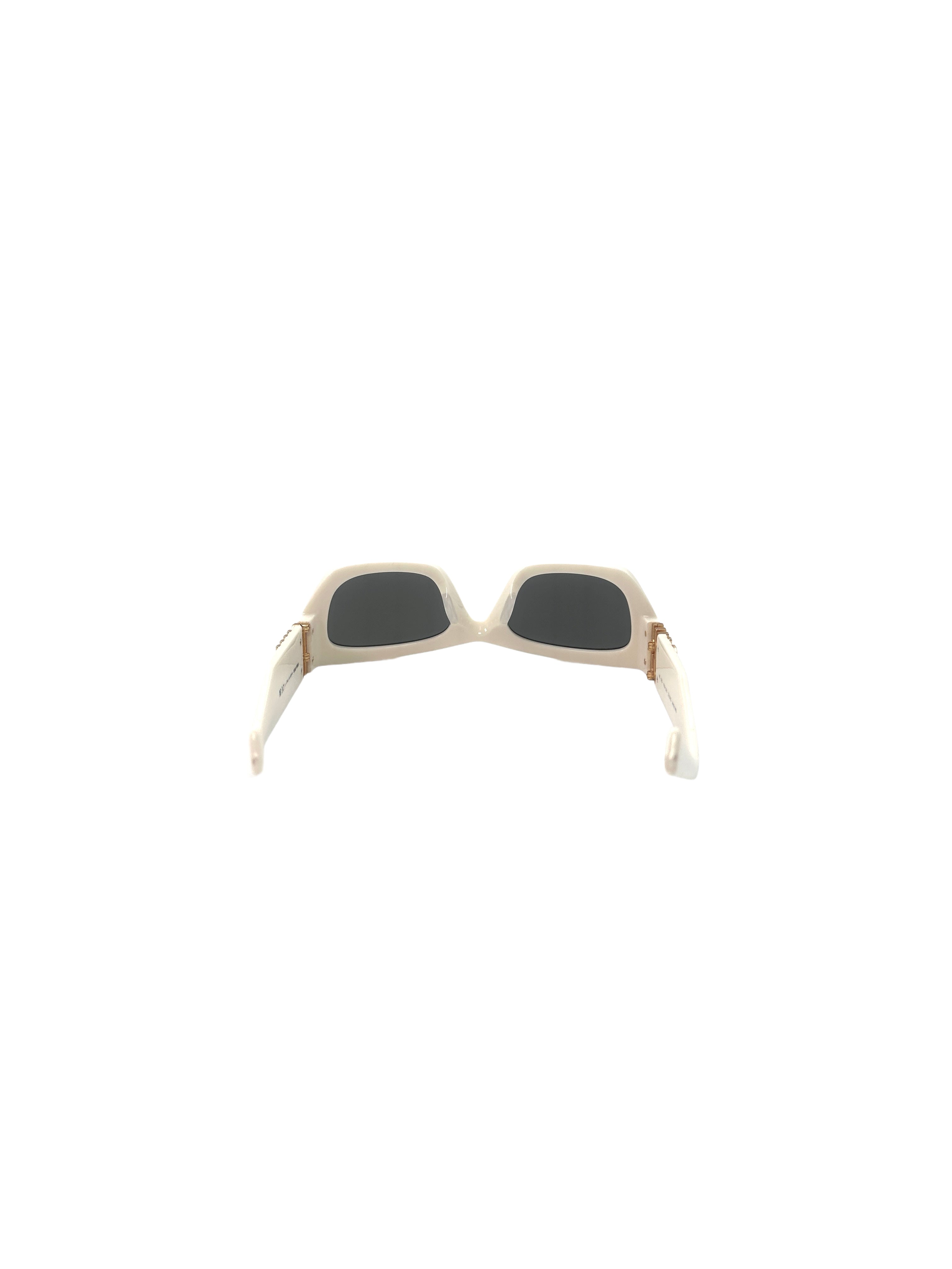 Miu Miu SMU 09W Acetate Rectangle Sunglasses White  MMG05
