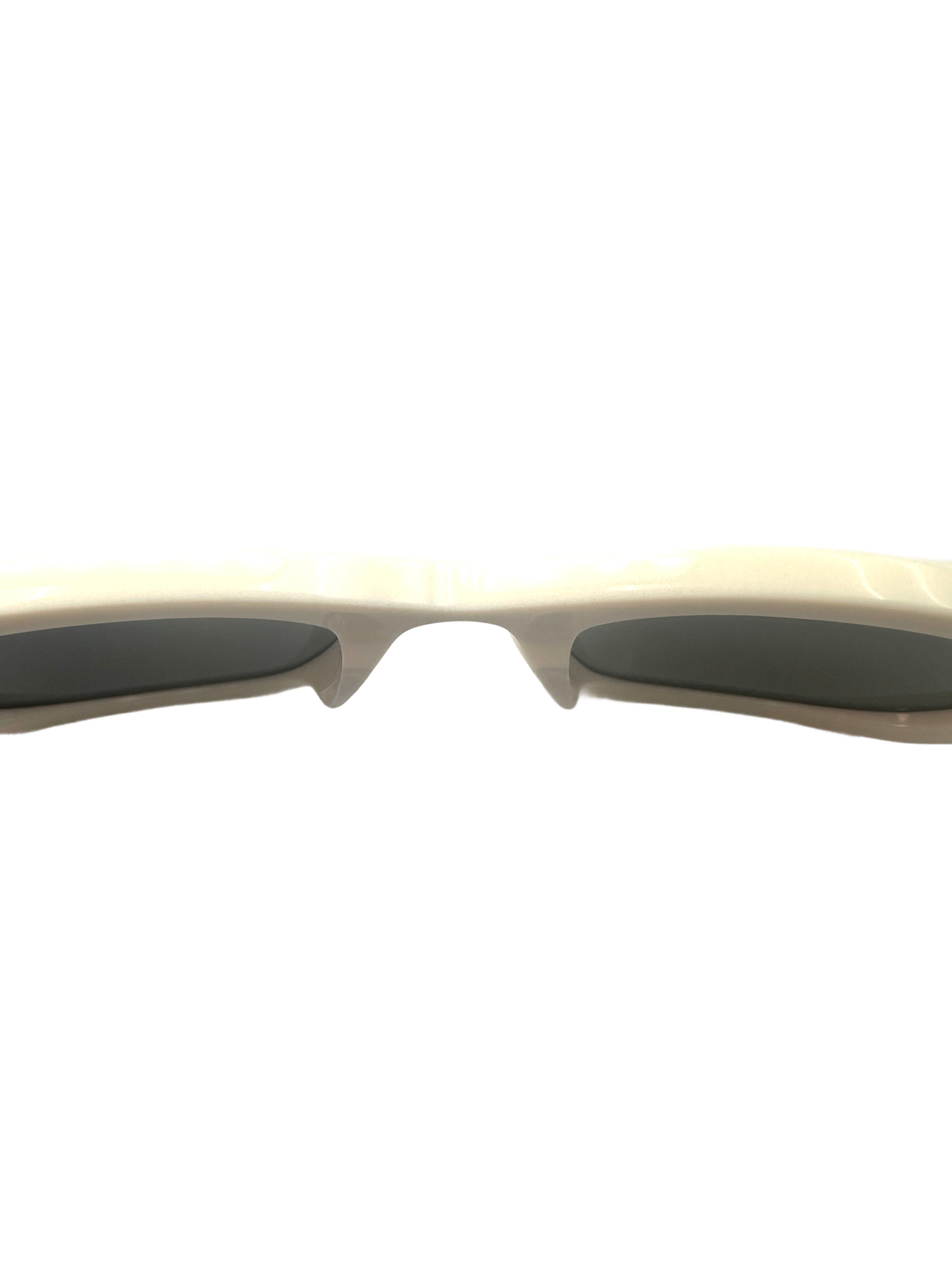 Miu Miu SMU 09W Acetate Rectangle Sunglasses White  MMG05