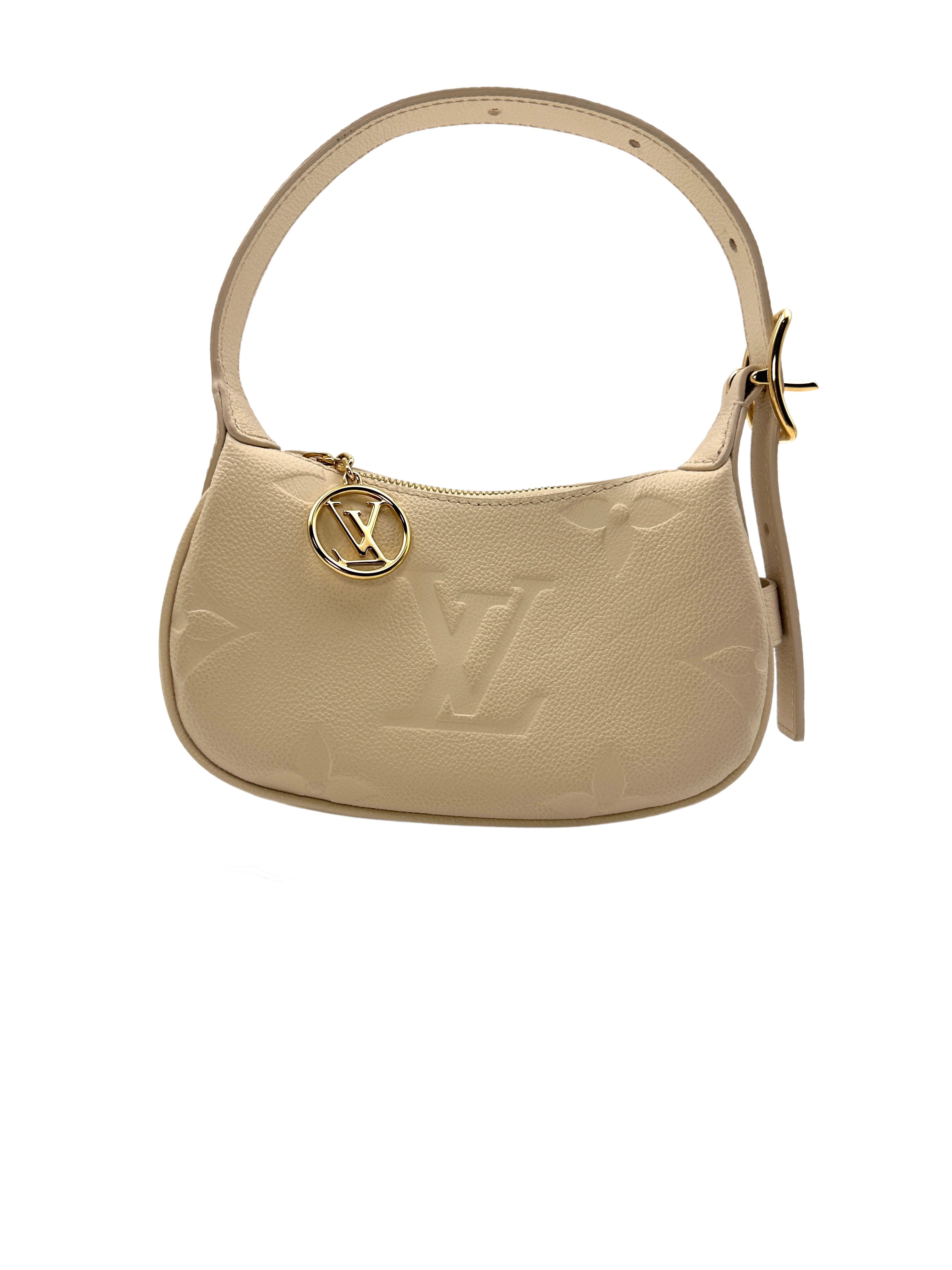 Louis Vuitton Monogram Empreinte Leather Mini Moon Bag Creamy White LV1596