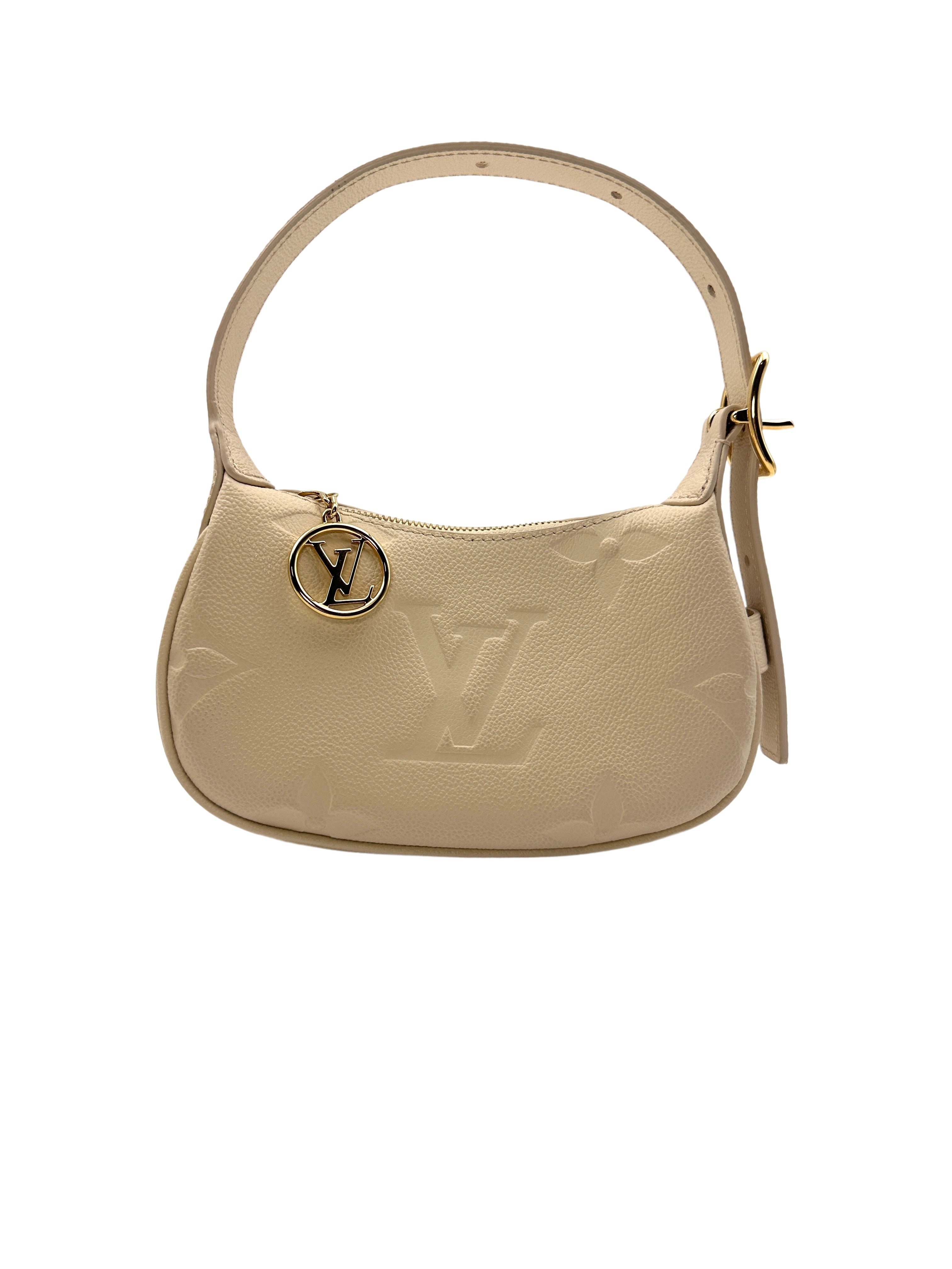 Louis Vuitton Monogram Empreinte Leather Mini Moon Bag Creamy White LV1596