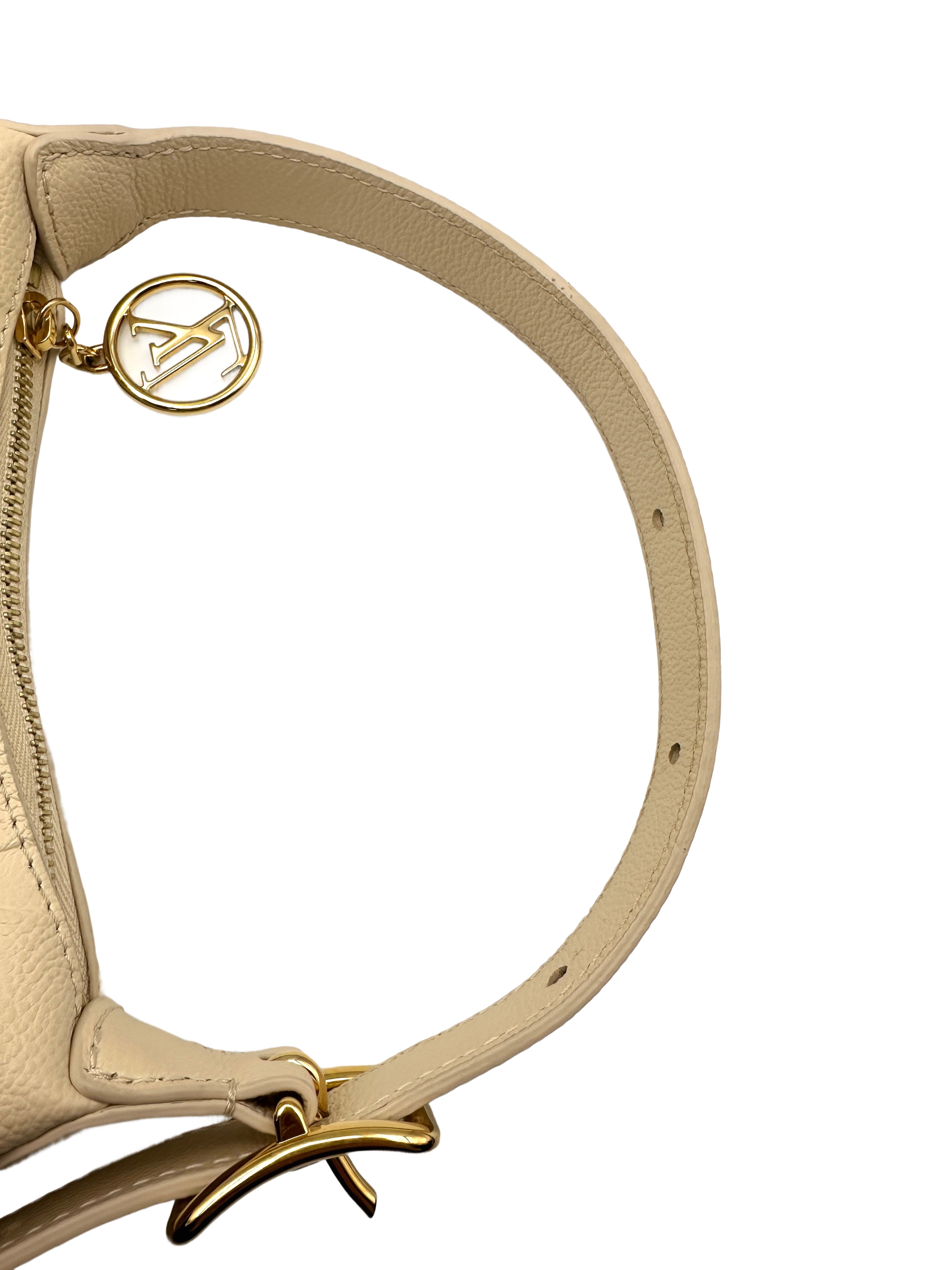 Louis Vuitton Monogram Empreinte Leather Mini Moon Bag Creamy White LV1596