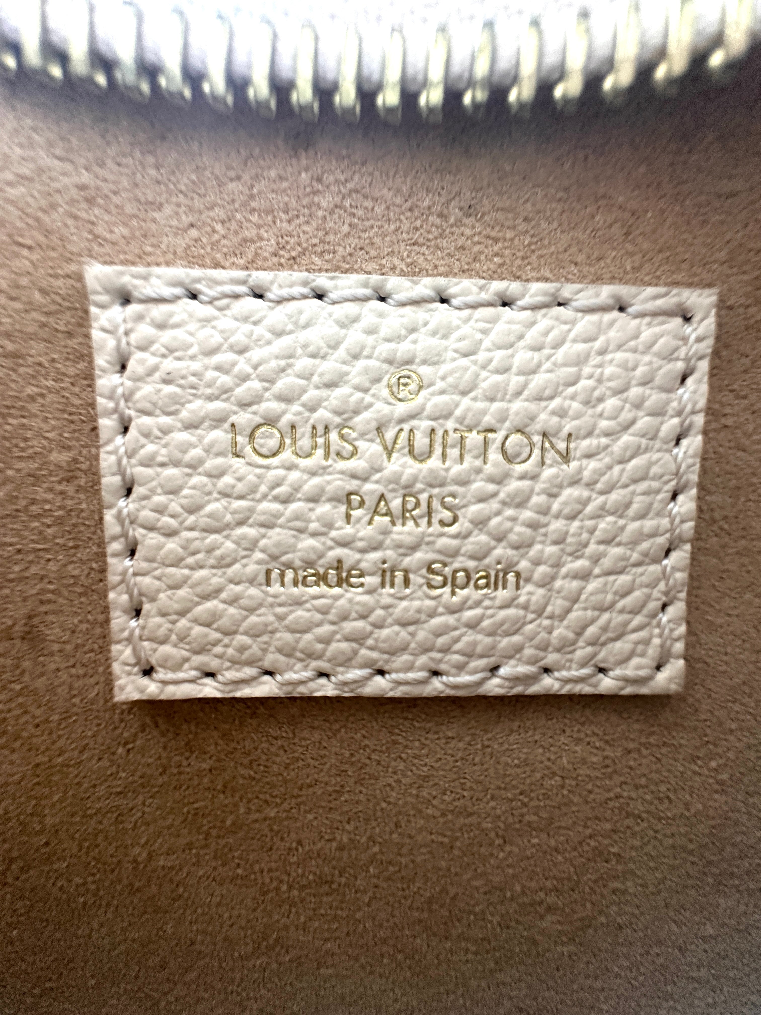Louis Vuitton Monogram Empreinte Leather Mini Moon Bag Creamy White LV1596