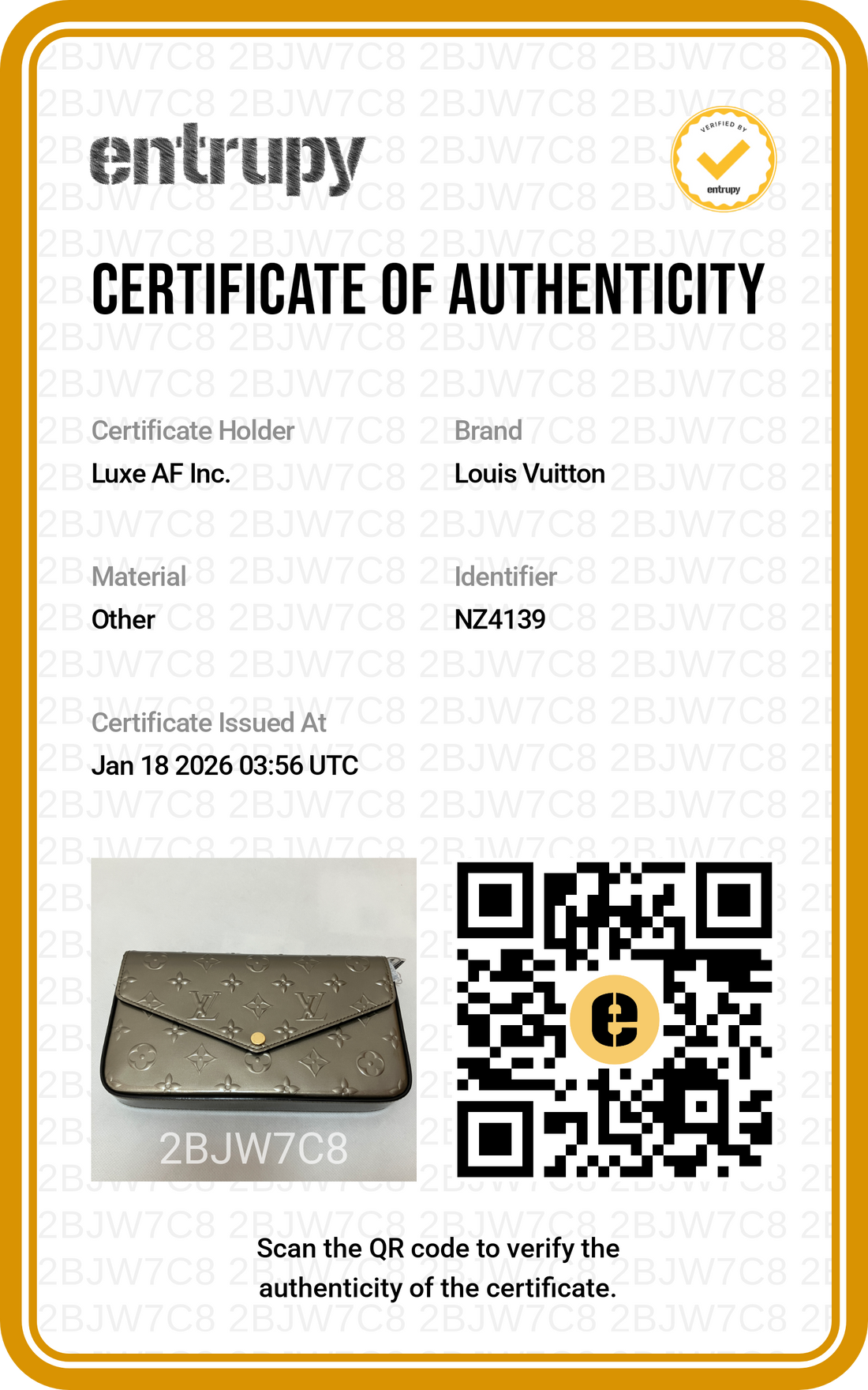 Louis Vuitton Monogram Vernis Felicie Pochette Bag LV1654