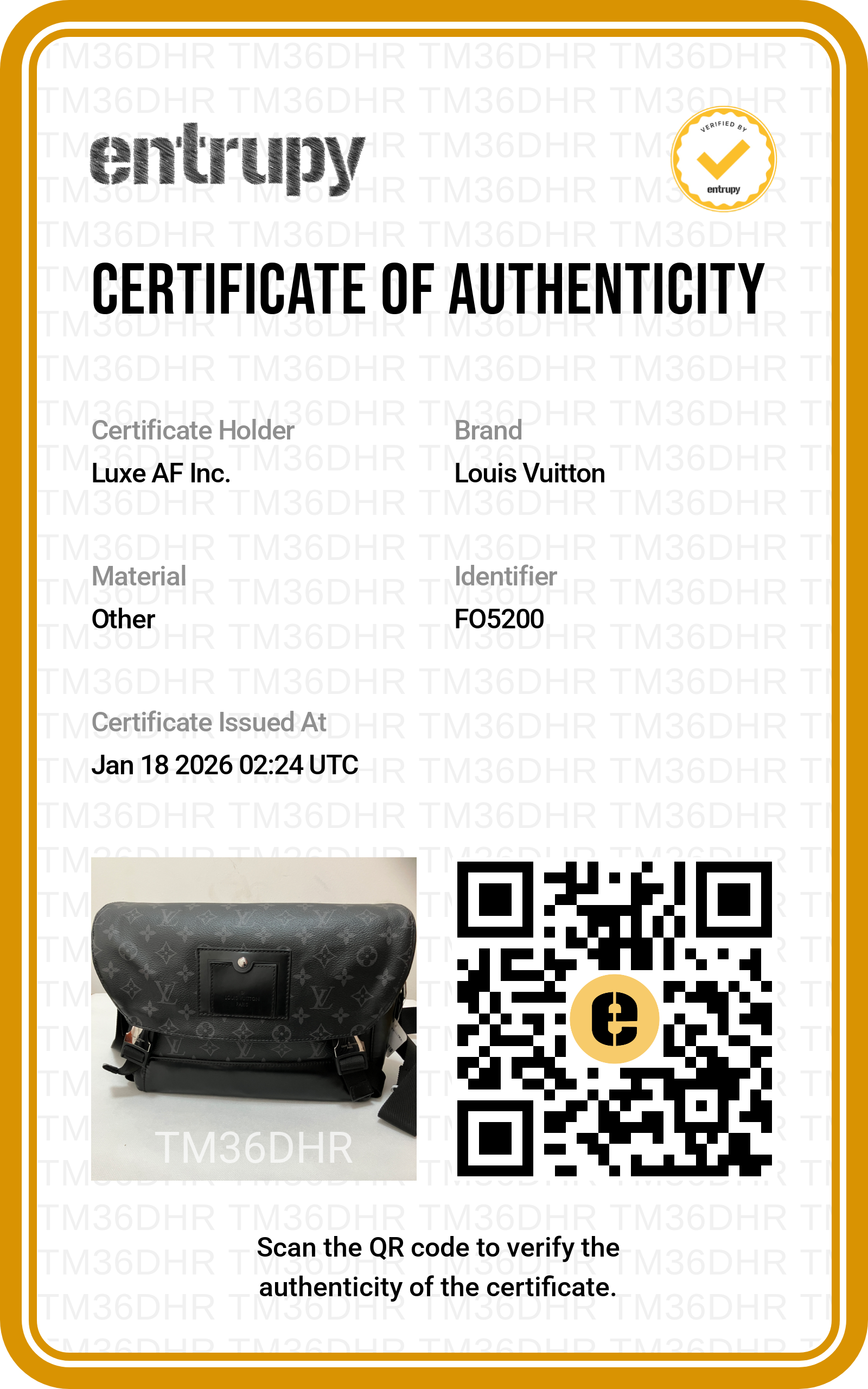 Louis Vuitton Monogram Eclipse Messenger Voyage PM Bag LV1670