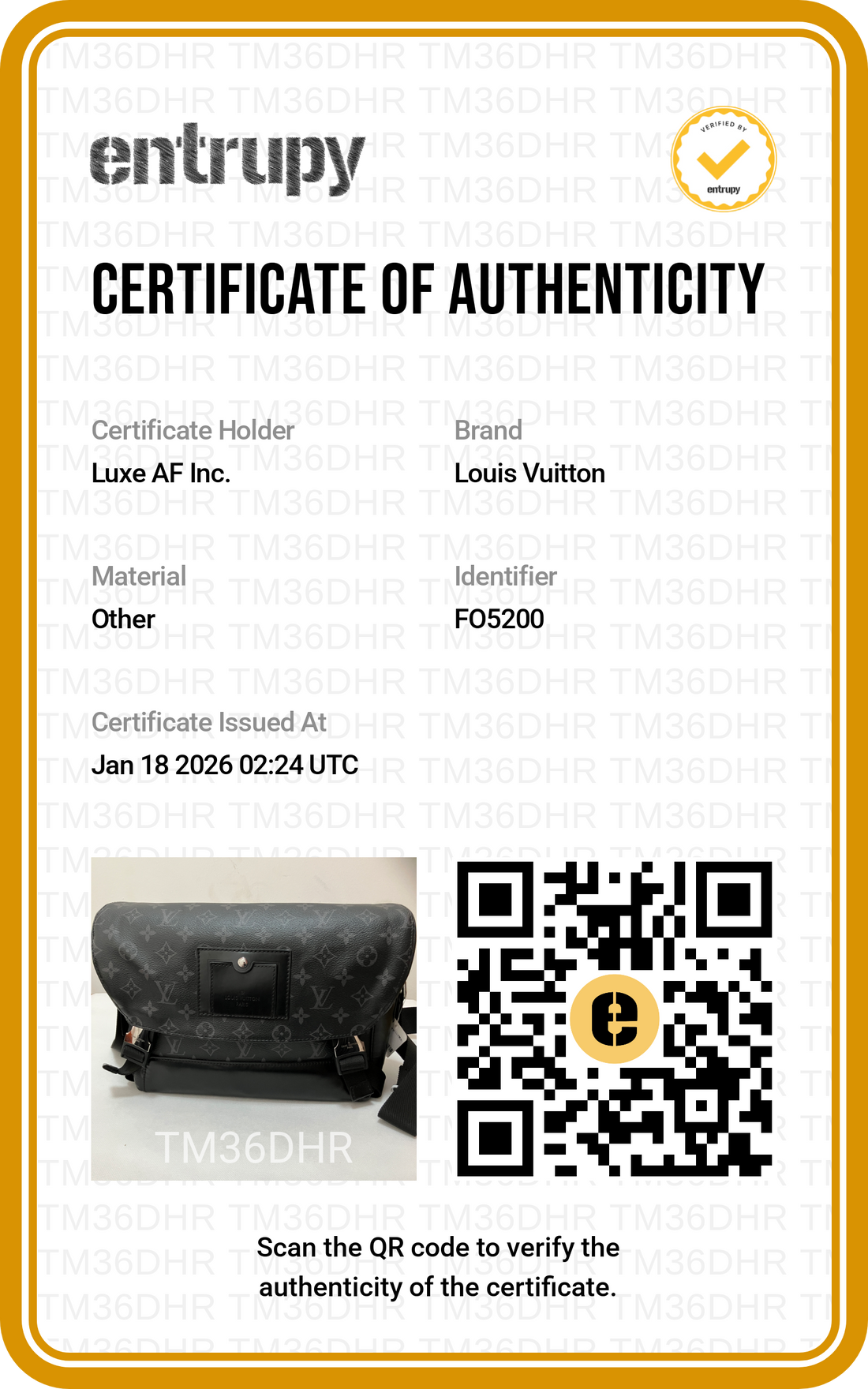 Louis Vuitton Monogram Eclipse Messenger Voyage PM Bag LV1670