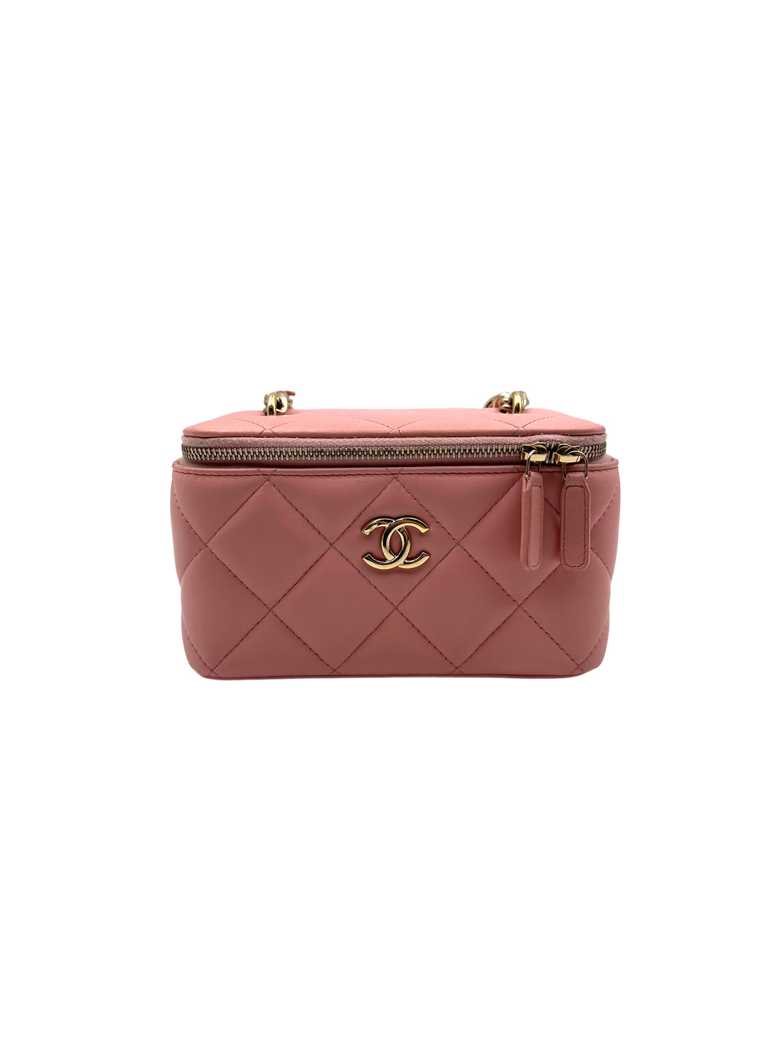 Chanel Pink Lambskin Vanity Case with Chain Bag(31***53) CC1118
