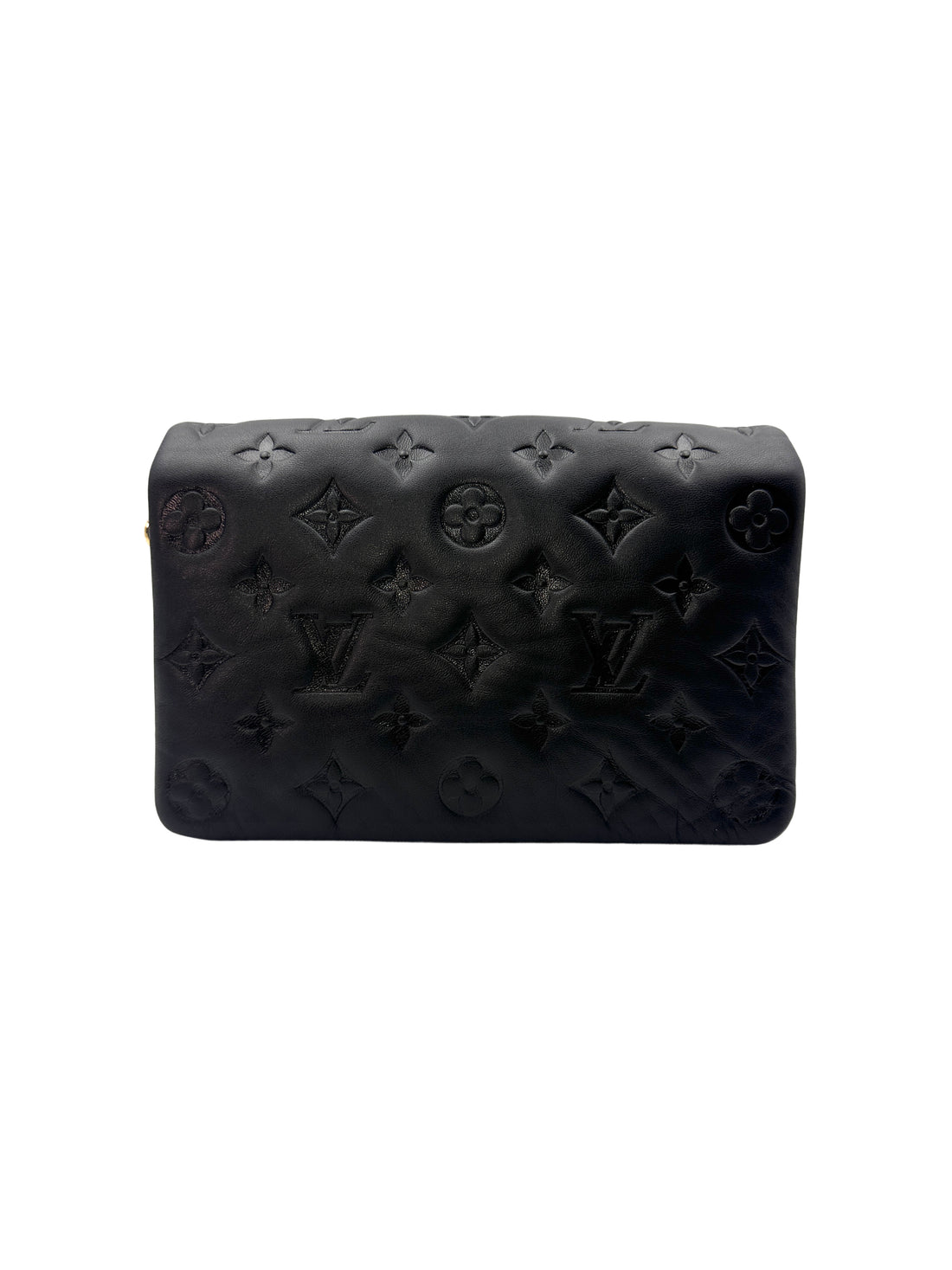 Louis Vuitton Pochette Coussin Black Monogram Leather Shoulder Bag LV1651