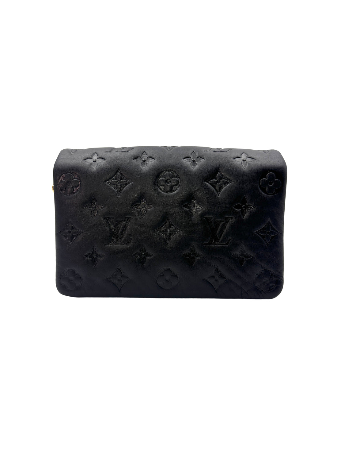 Louis Vuitton Pochette Coussin Black Monogram Leather Shoulder Bag LV1651