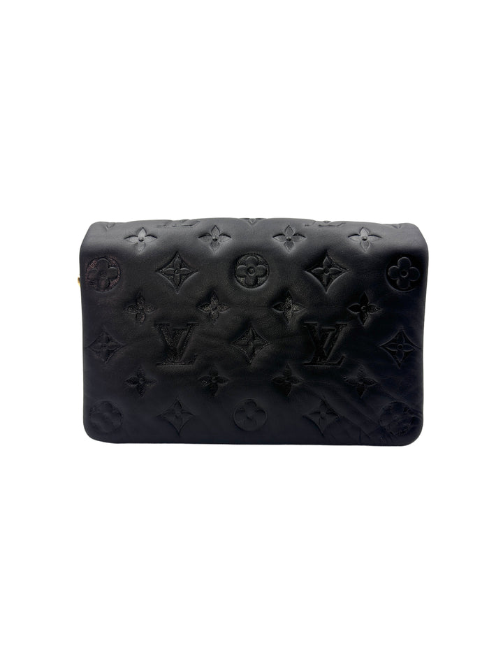 Louis Vuitton Pochette Coussin Black Monogram Leather Shoulder Bag LV1651