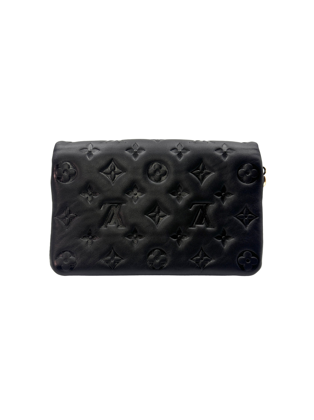 Louis Vuitton Pochette Coussin Black Monogram Leather Shoulder Bag LV1651