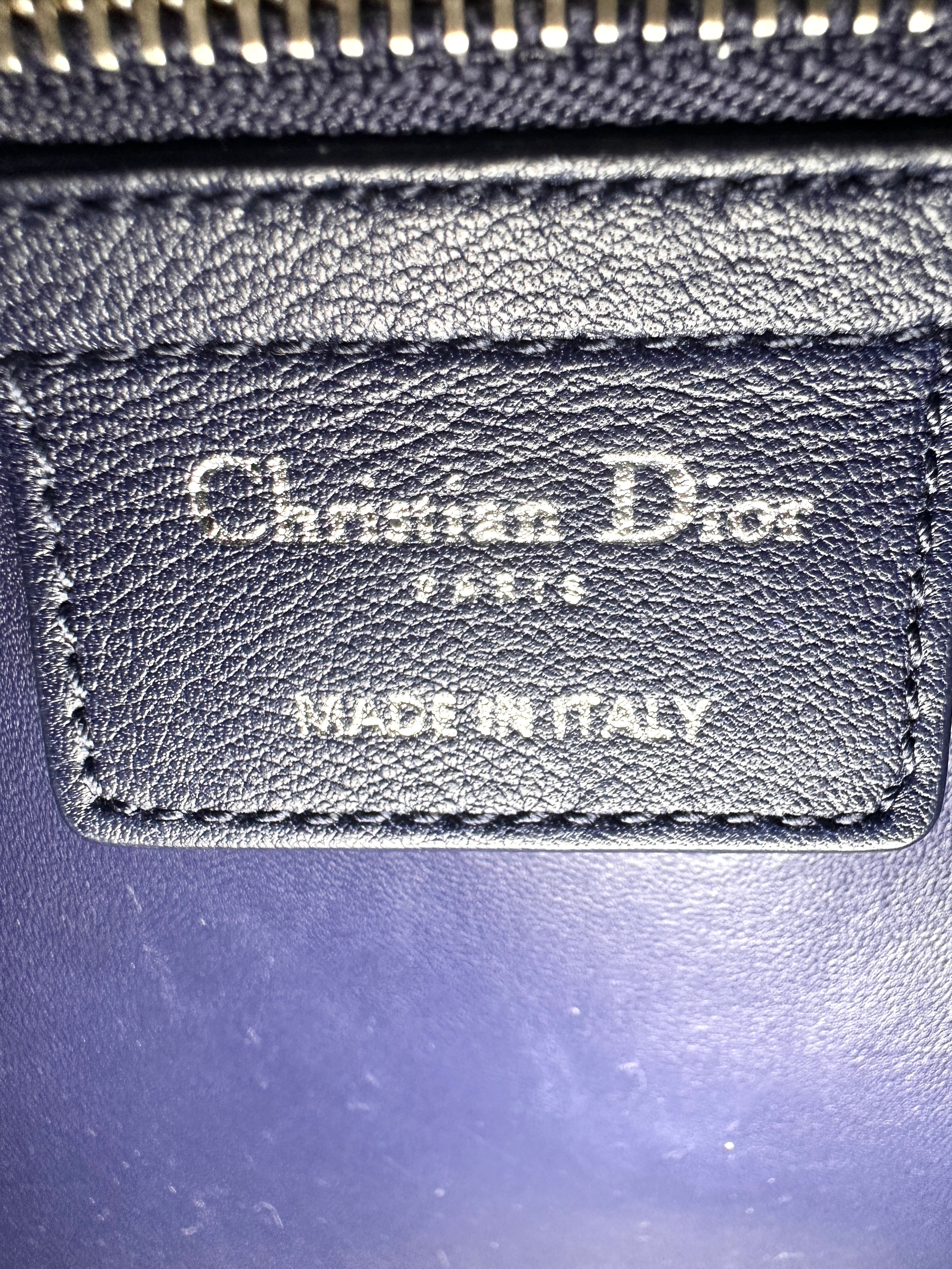 Christian Dior Floral Print Leather Lady Dior Tote Bag DR377