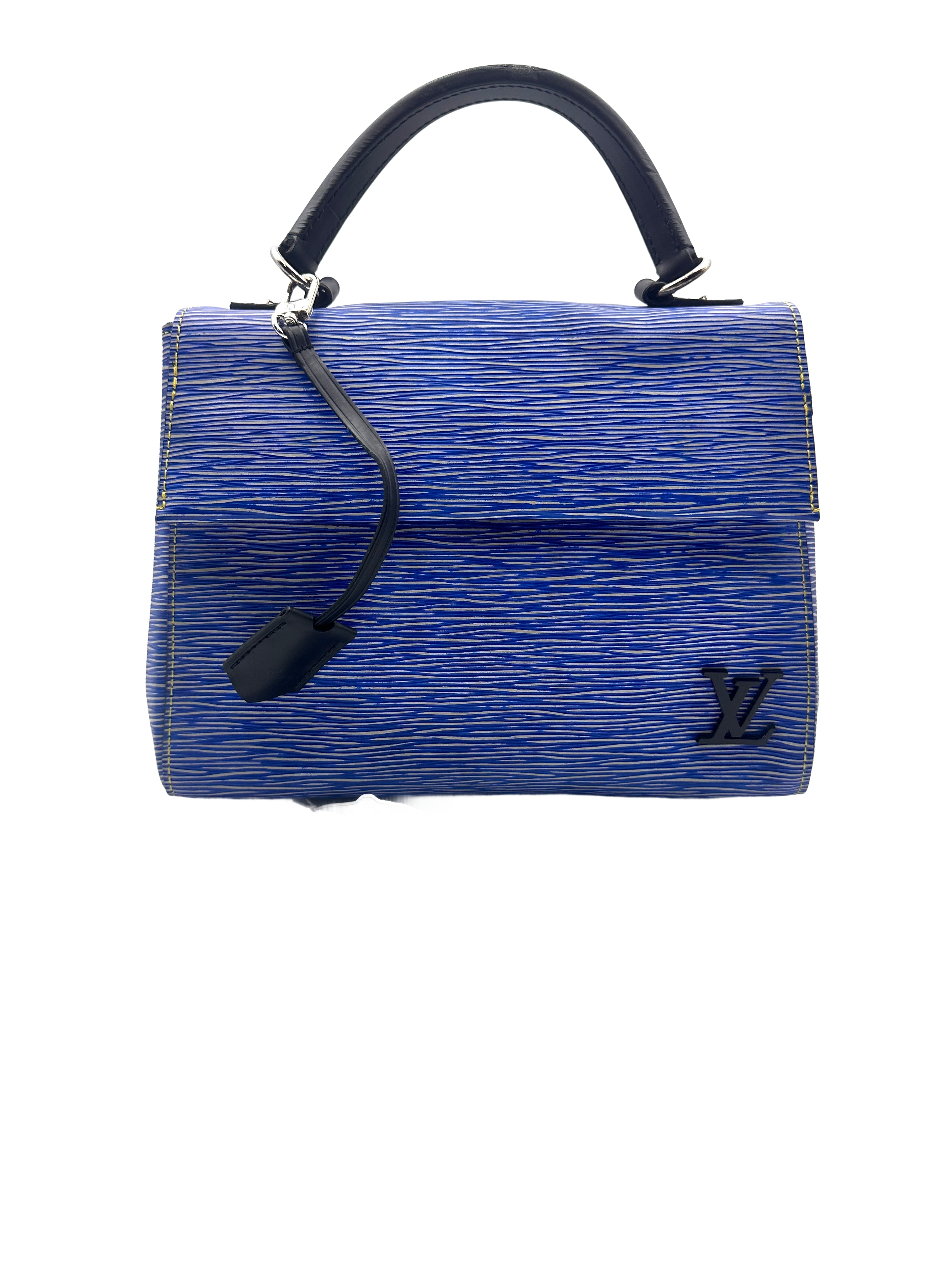 Louis Vuitton Cluny Denim Light Epi Leather Top Handle Bag LV1671