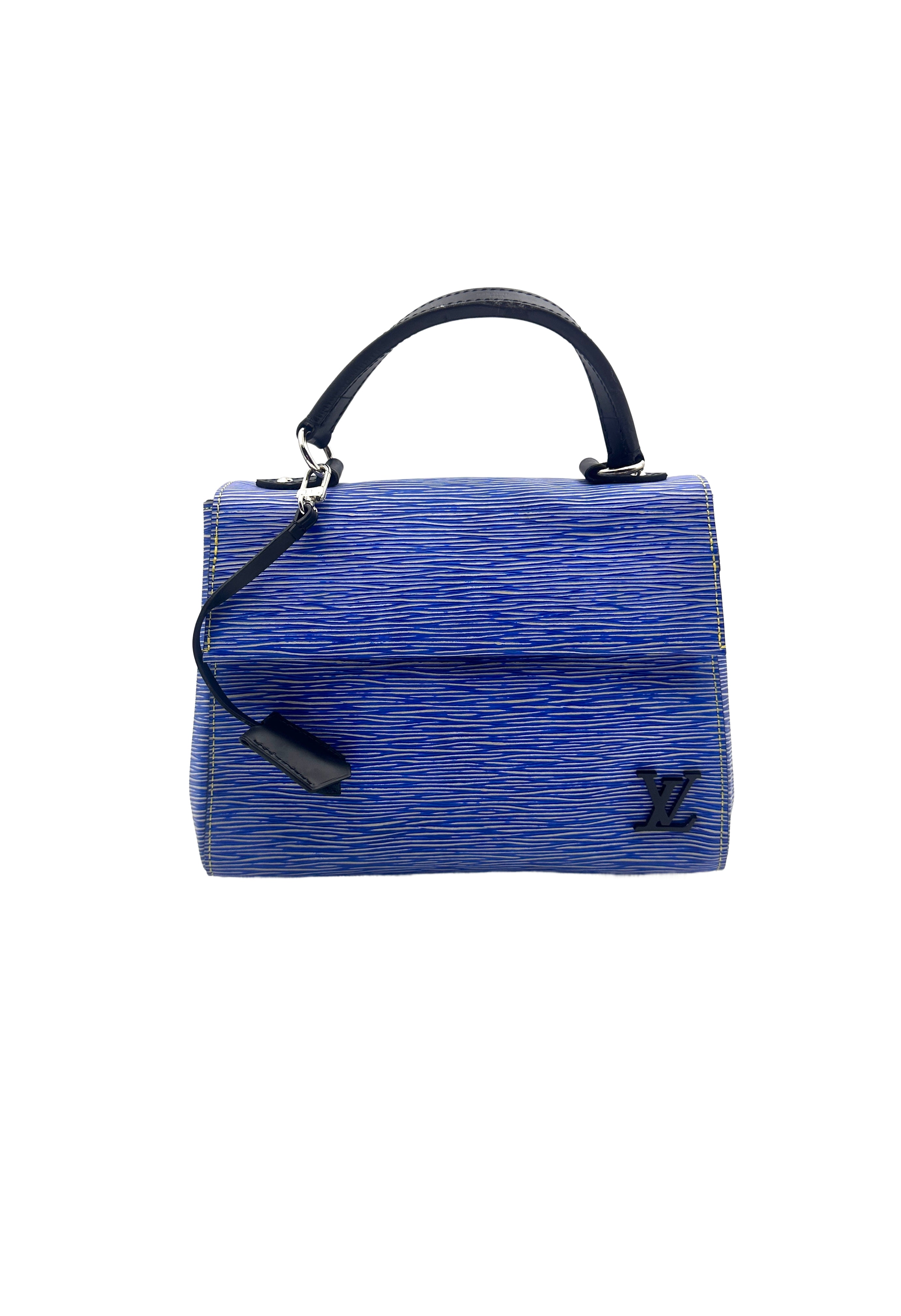 Louis Vuitton Cluny Denim Light Epi Leather Top Handle Bag LV1671