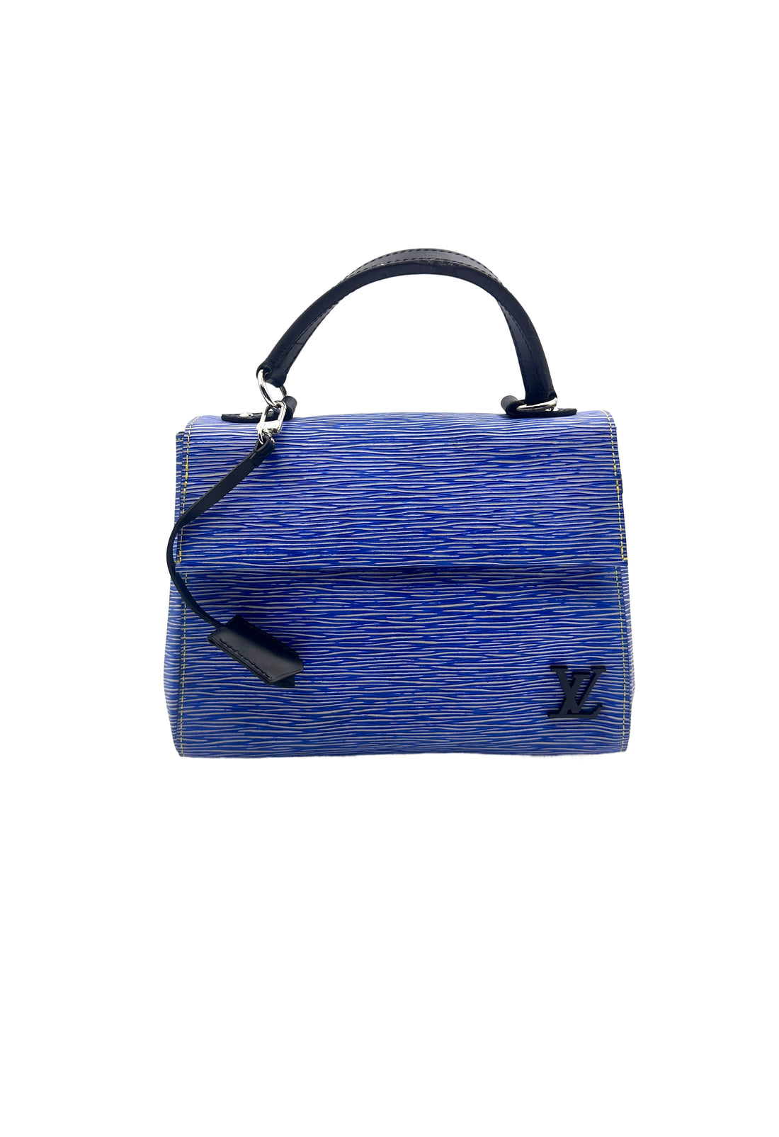 Louis Vuitton Cluny Denim Light Epi Leather Top Handle Bag LV1671