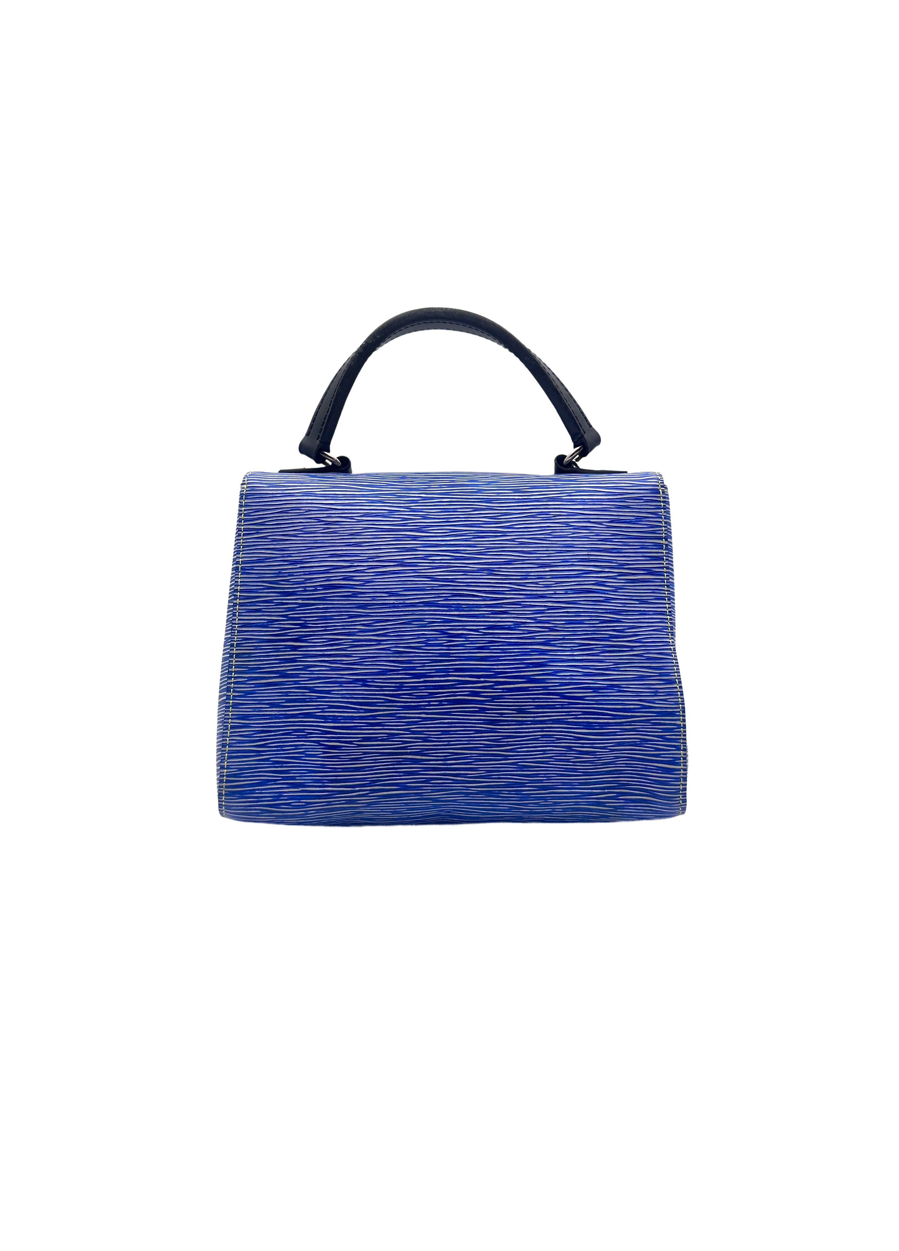 Louis Vuitton Cluny Denim Light Epi Leather Top Handle Bag LV1671