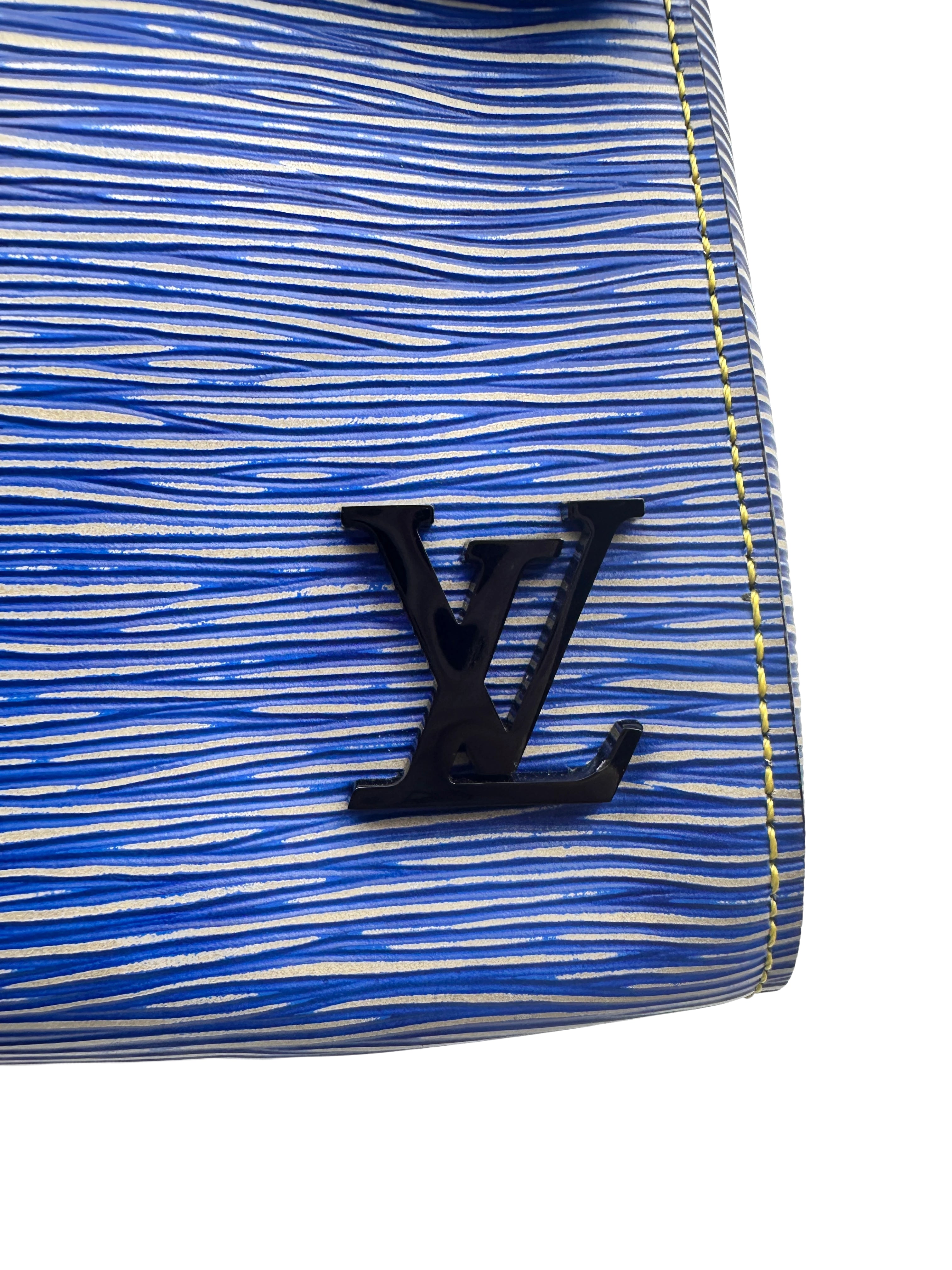 Louis Vuitton Cluny Denim Light Epi Leather Top Handle Bag LV1671
