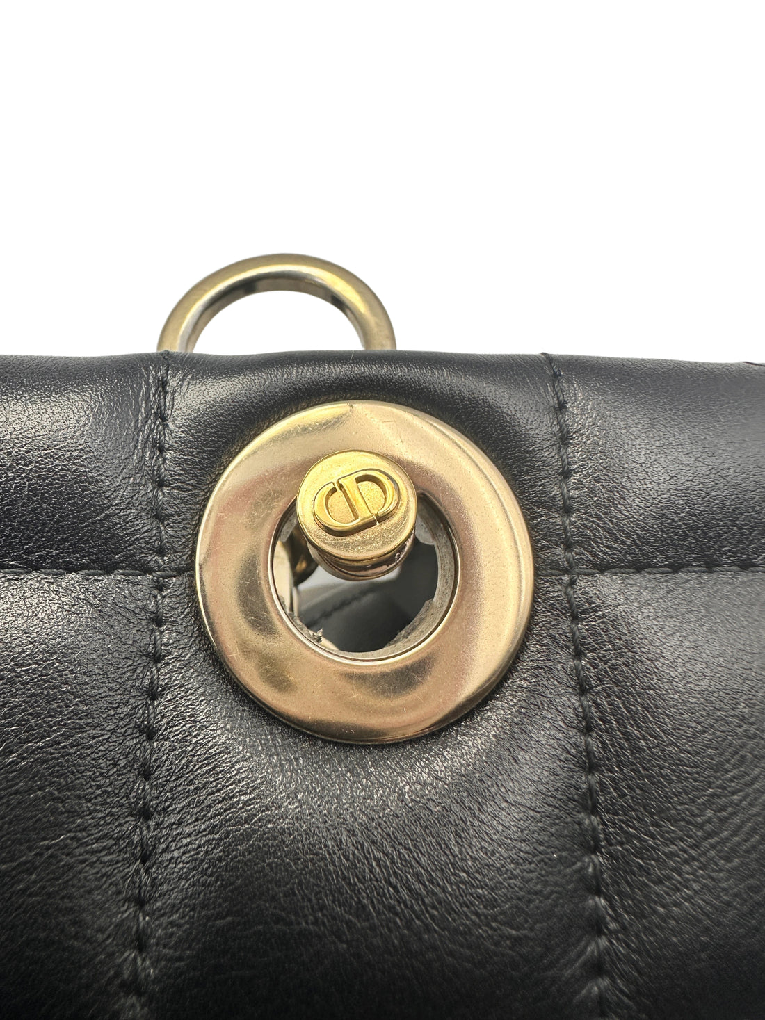 Christian Dior Essential Archicannage Quilted Leather Tote Bag Black DR379