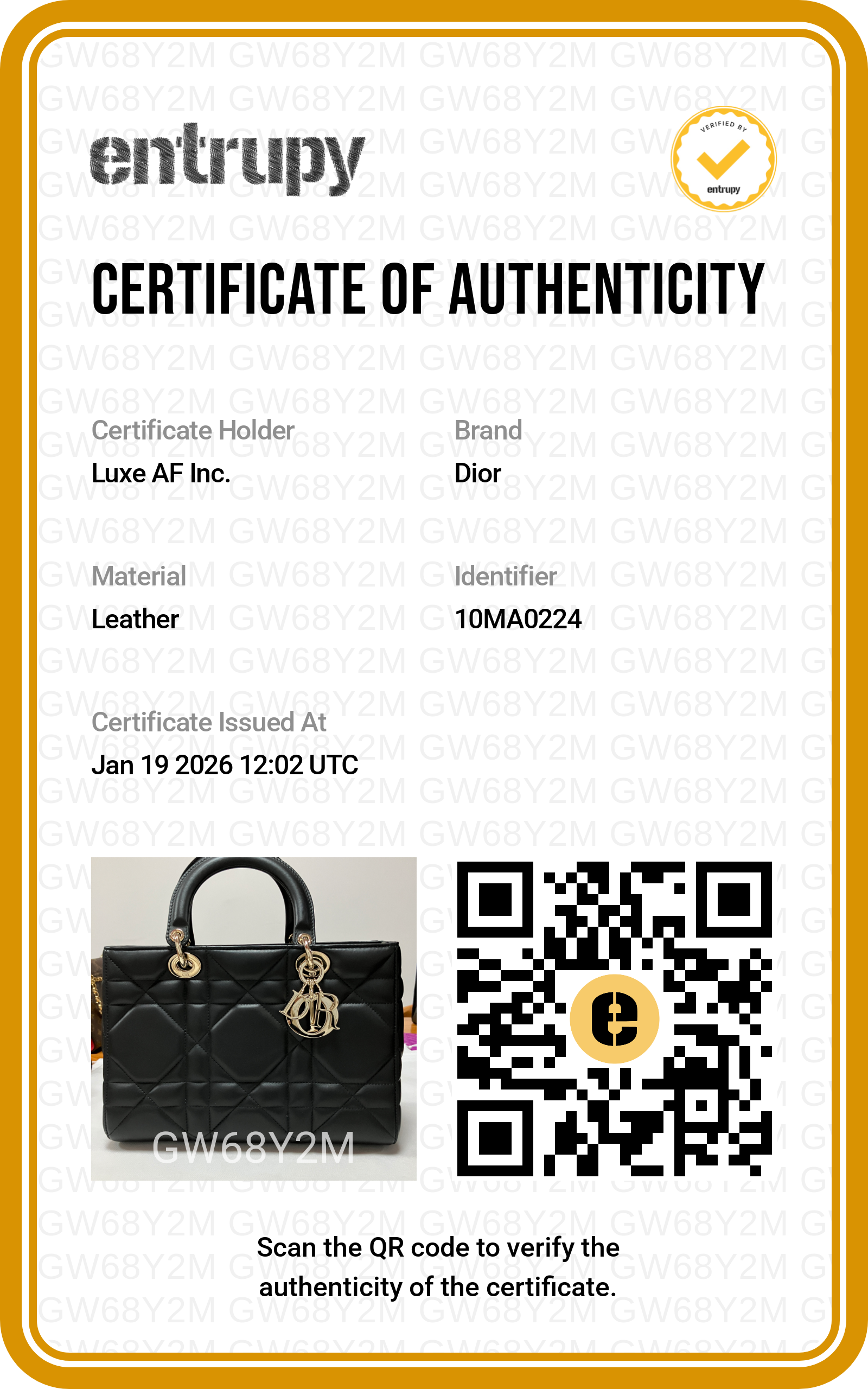 Christian Dior Lady D-Joy Black Patent Cannage Lambskin Medium Size Bag DR375