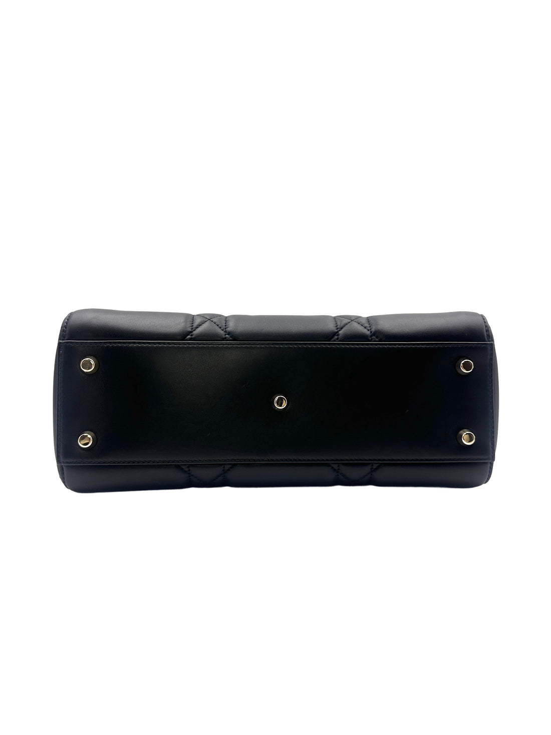 Christian Dior Lady D-Joy Black Patent Cannage Lambskin Medium Size Bag DR375