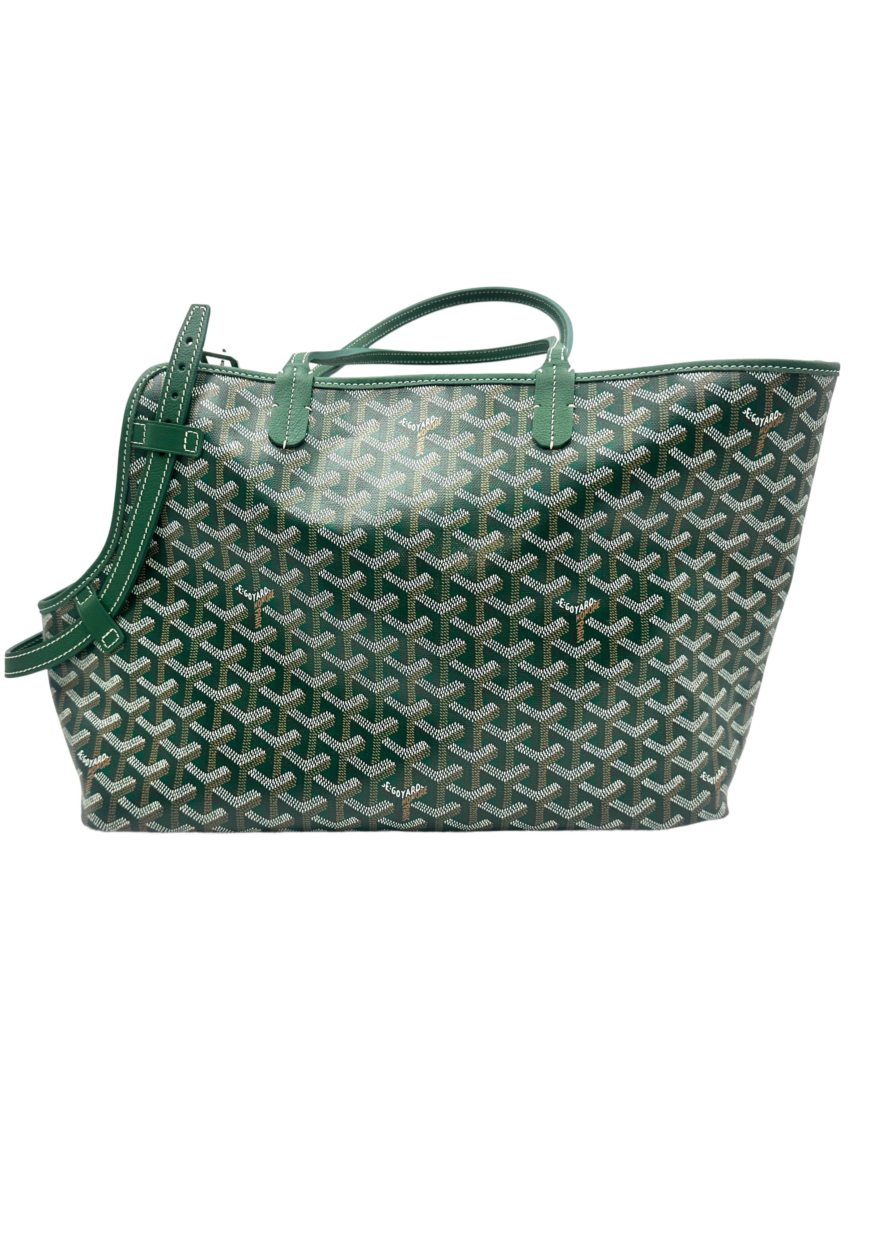 Goyard Chien-Gris Green Goyardine Tote Bag GR41