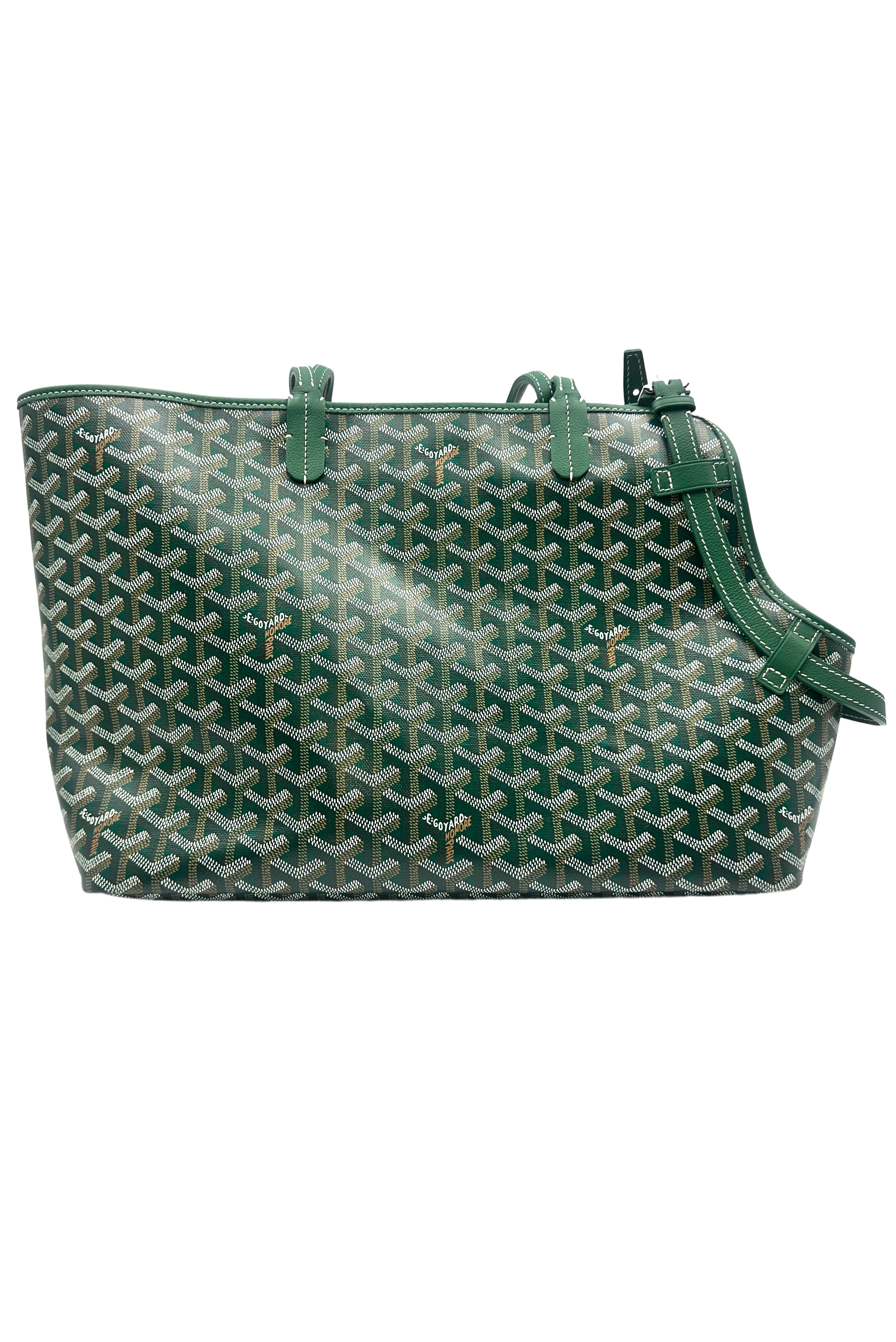Goyard Chien-Gris Green Goyardine Tote Bag GR41