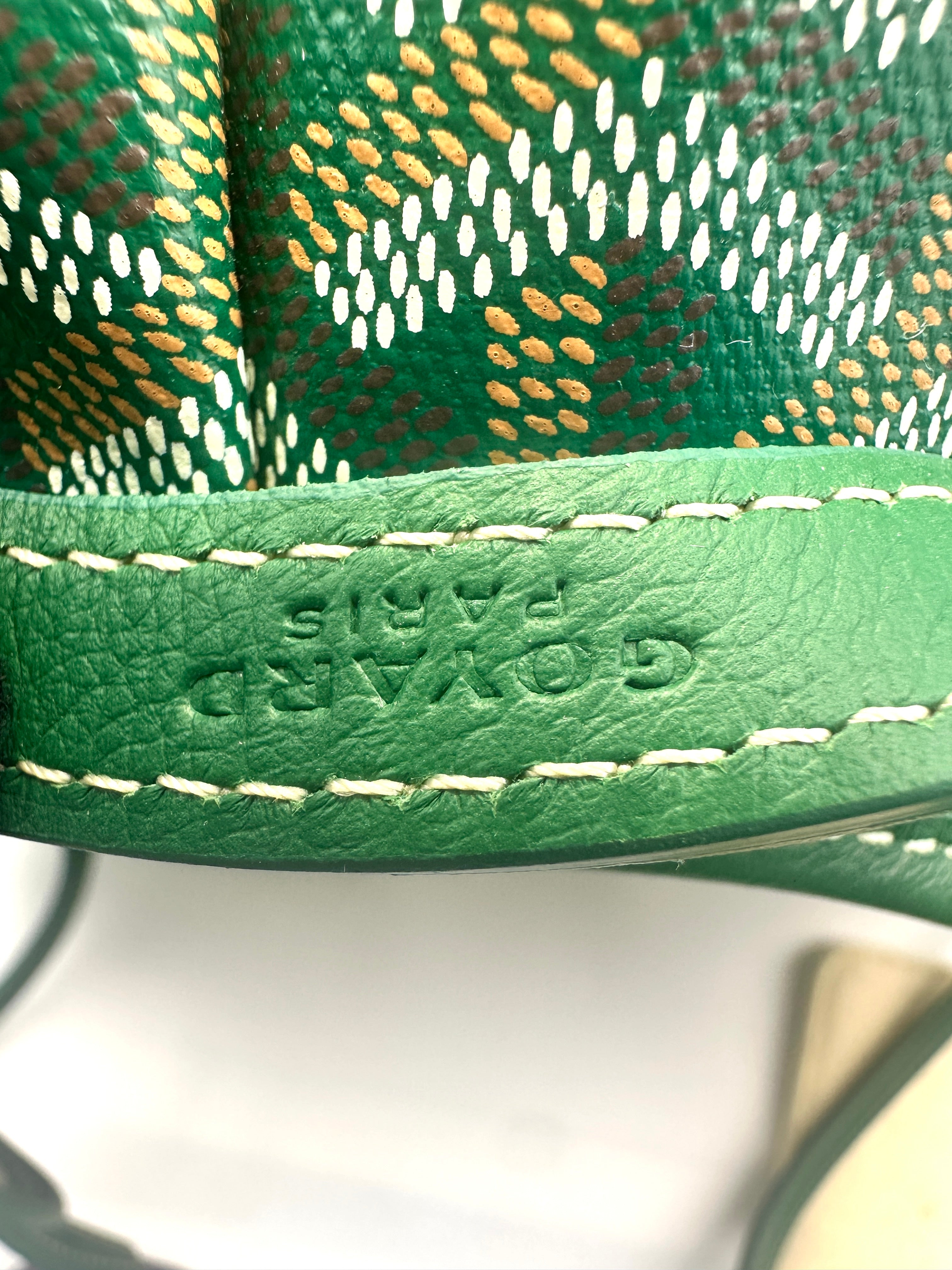 Goyard Chien-Gris Green Goyardine Tote Bag GR41