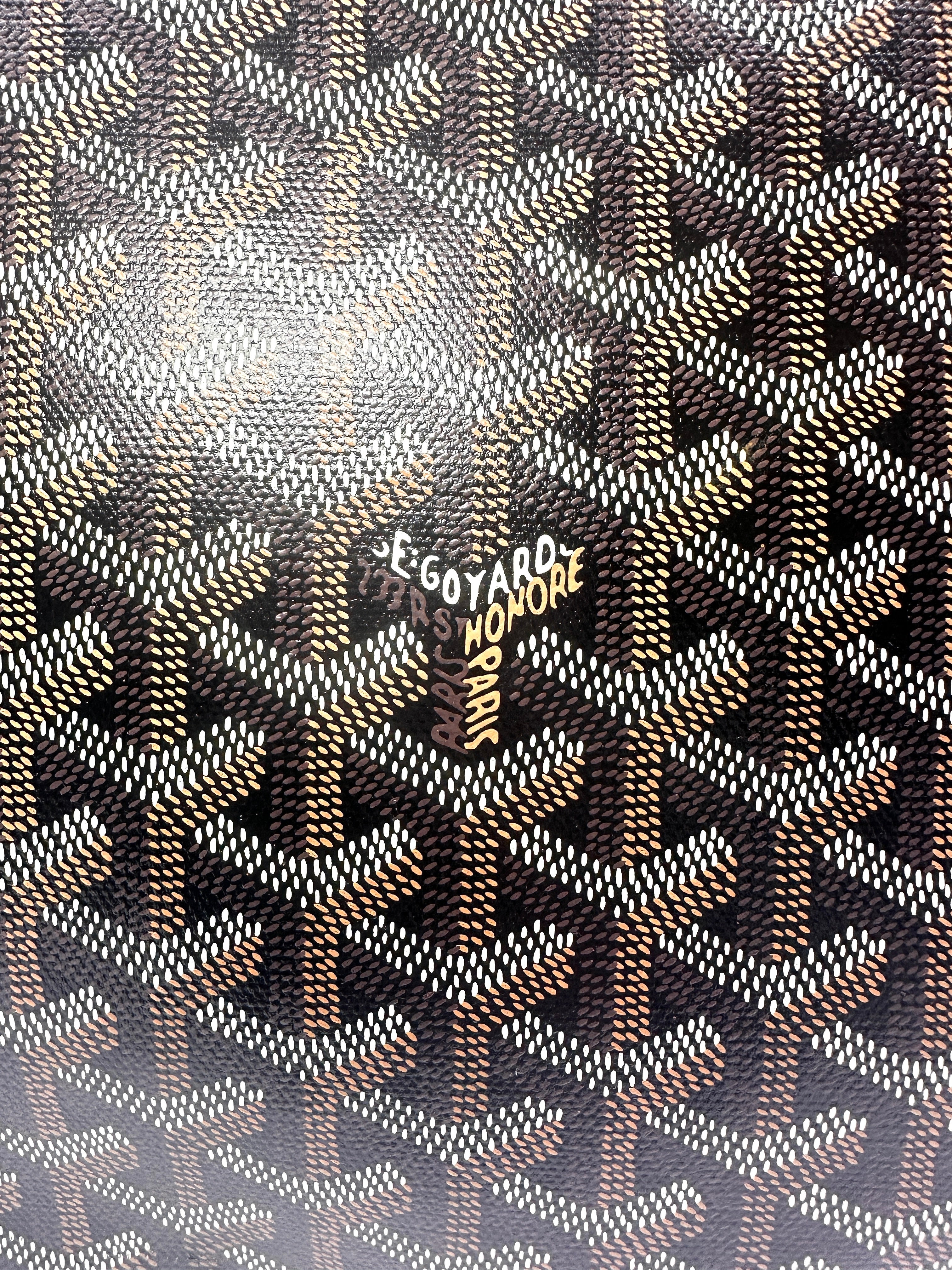 Goyard Saint Louis PM Black Gold Goyardine Tote Bag GR40