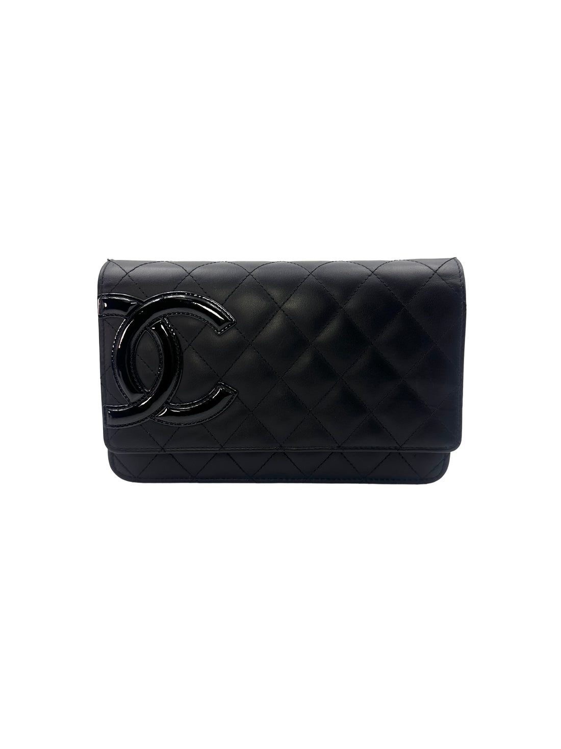 Chanel Black Quilted Leather Cambon Wallet on Chain Shoulder Bag (19***65) CC1123