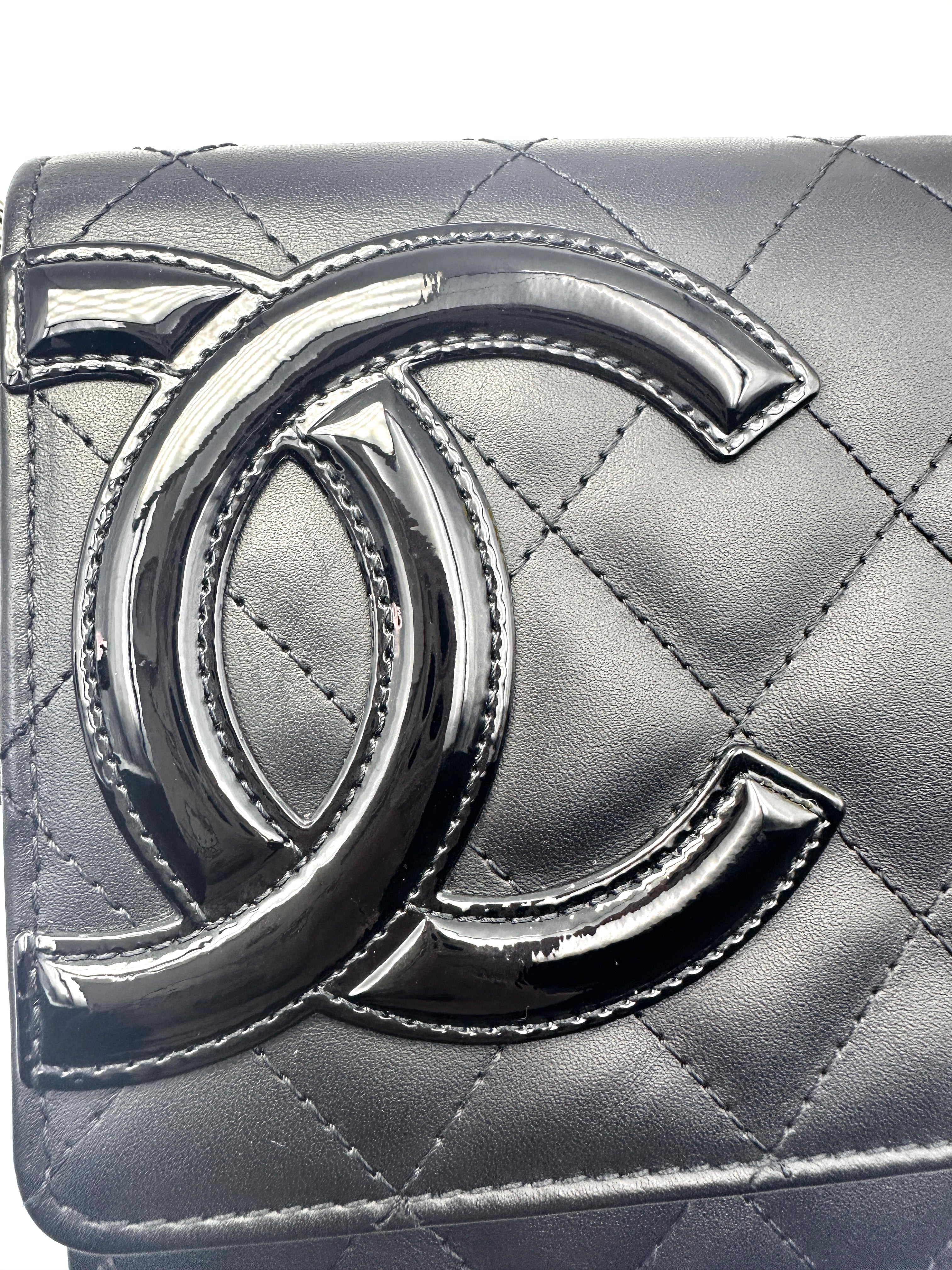 Chanel Black Quilted Leather Cambon Wallet on Chain Shoulder Bag (19***65) CC1123