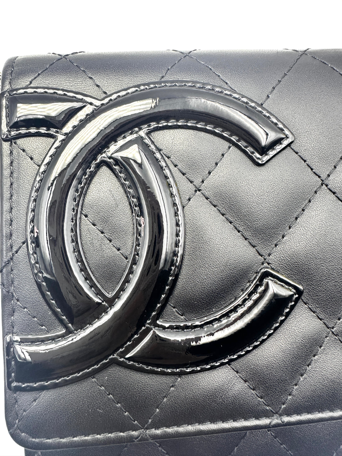 Chanel Black Quilted Leather Cambon Wallet on Chain Shoulder Bag (19***65) CC1123