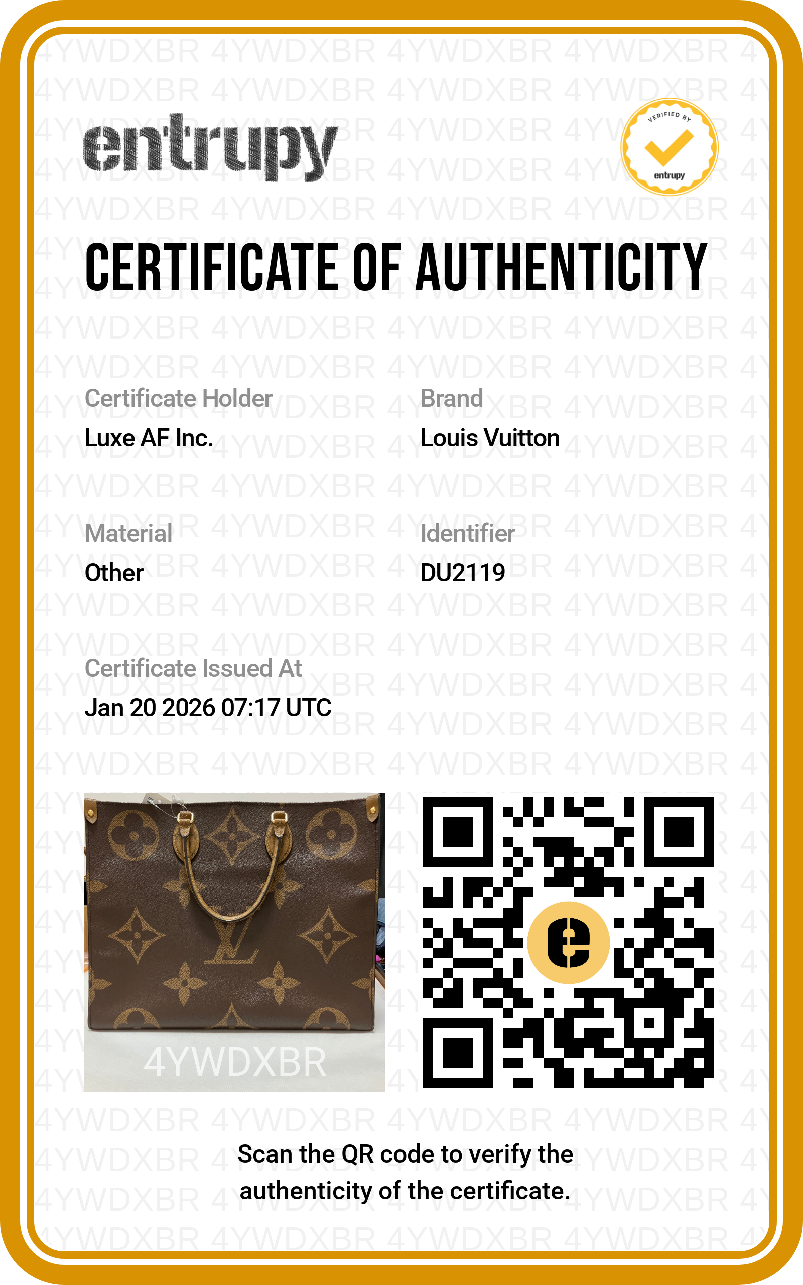 Louis Vuitton Monogram OnTheGo GM Tote Bag LV1676