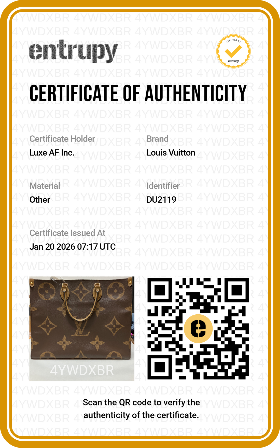 Louis Vuitton Monogram OnTheGo GM Tote Bag LV1676
