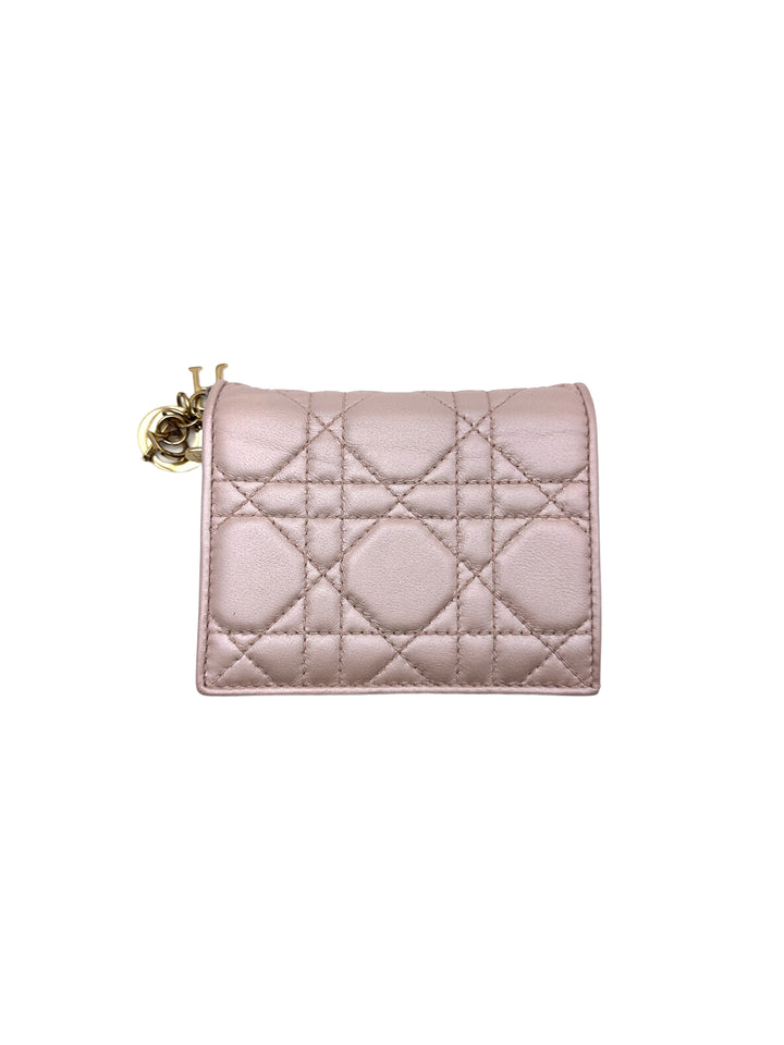 Christian Dior Lady Dior Pink Cannage Lotus Wallet DR380