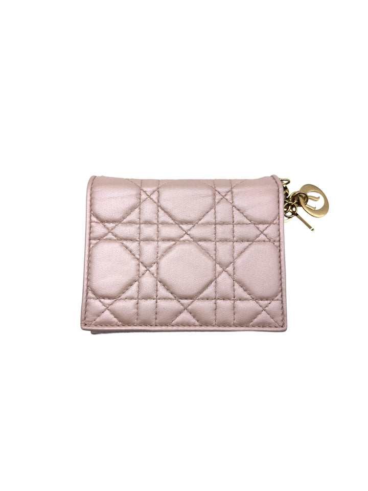 Christian Dior Lady Dior Pink Cannage Lotus Wallet DR380