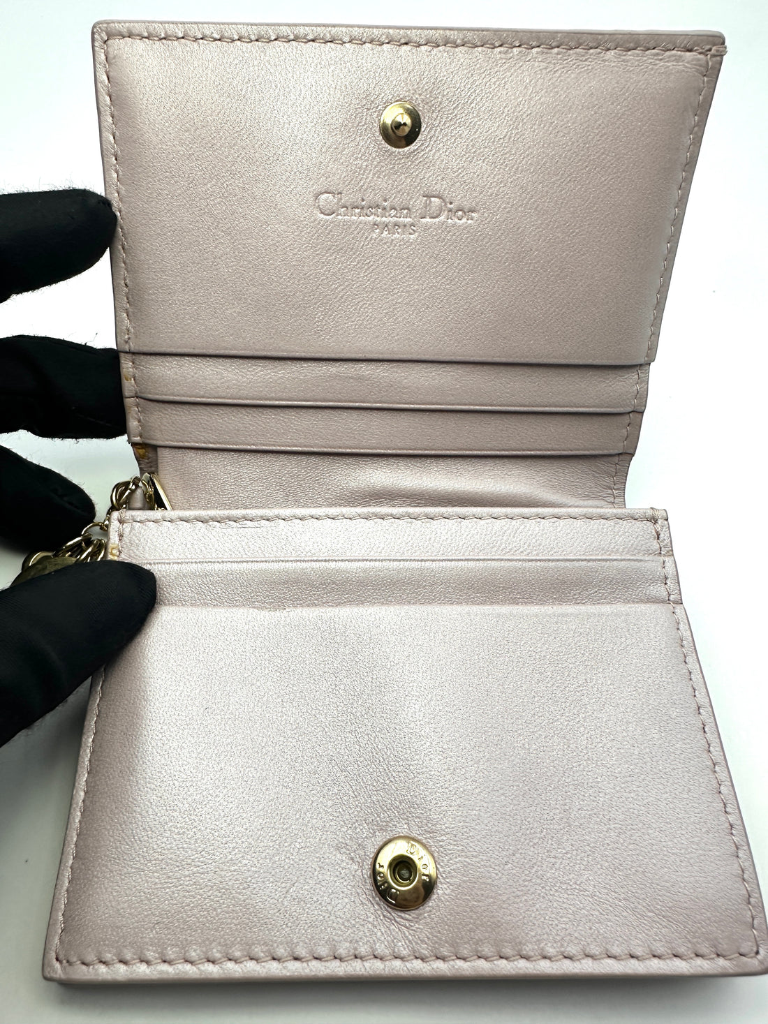 Christian Dior Lady Dior Pink Cannage Lotus Wallet DR380