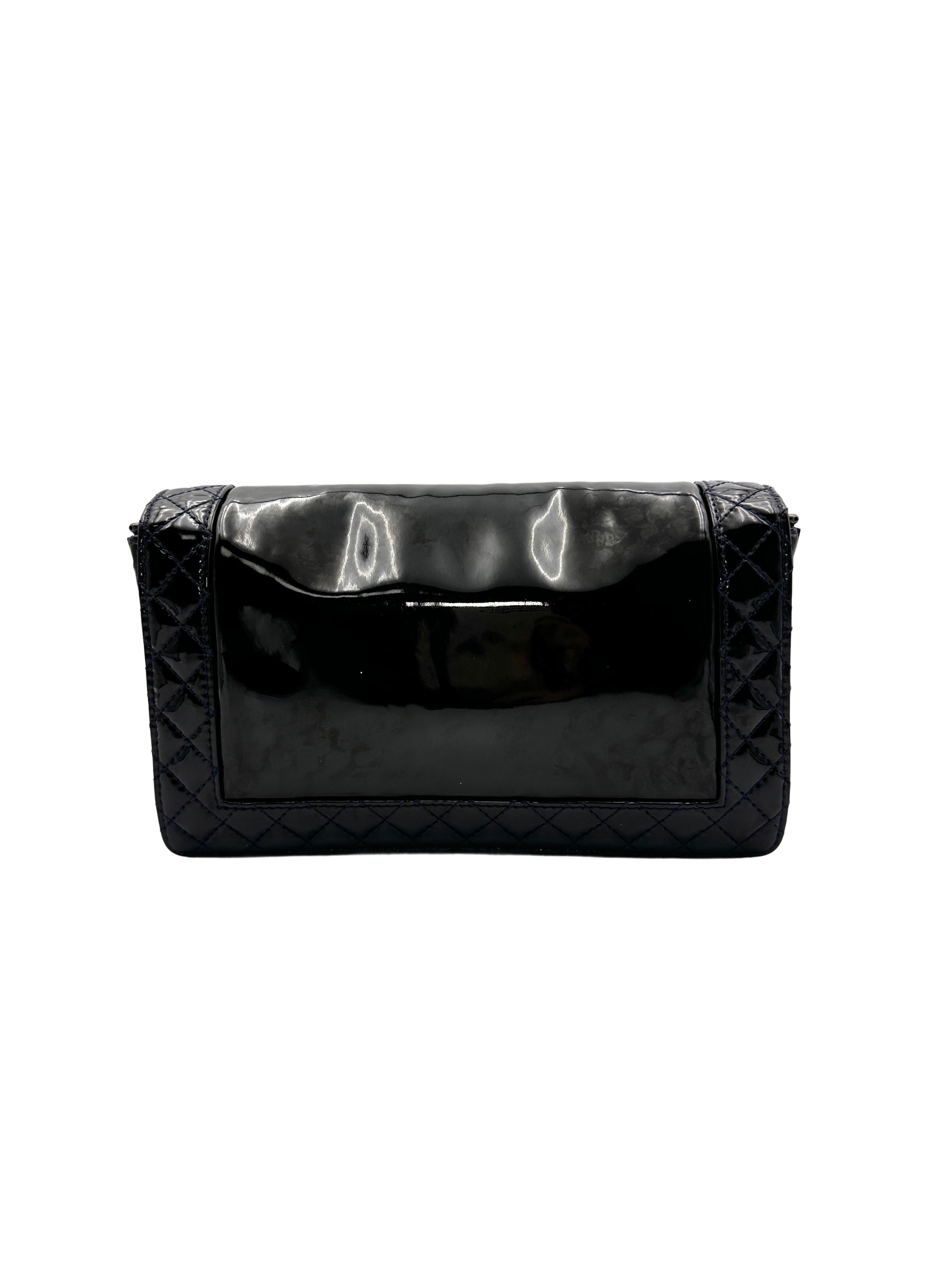 Chanel LeBoy Black Patent Leather Medium Size Shoulder Bag（18***89） CC1126