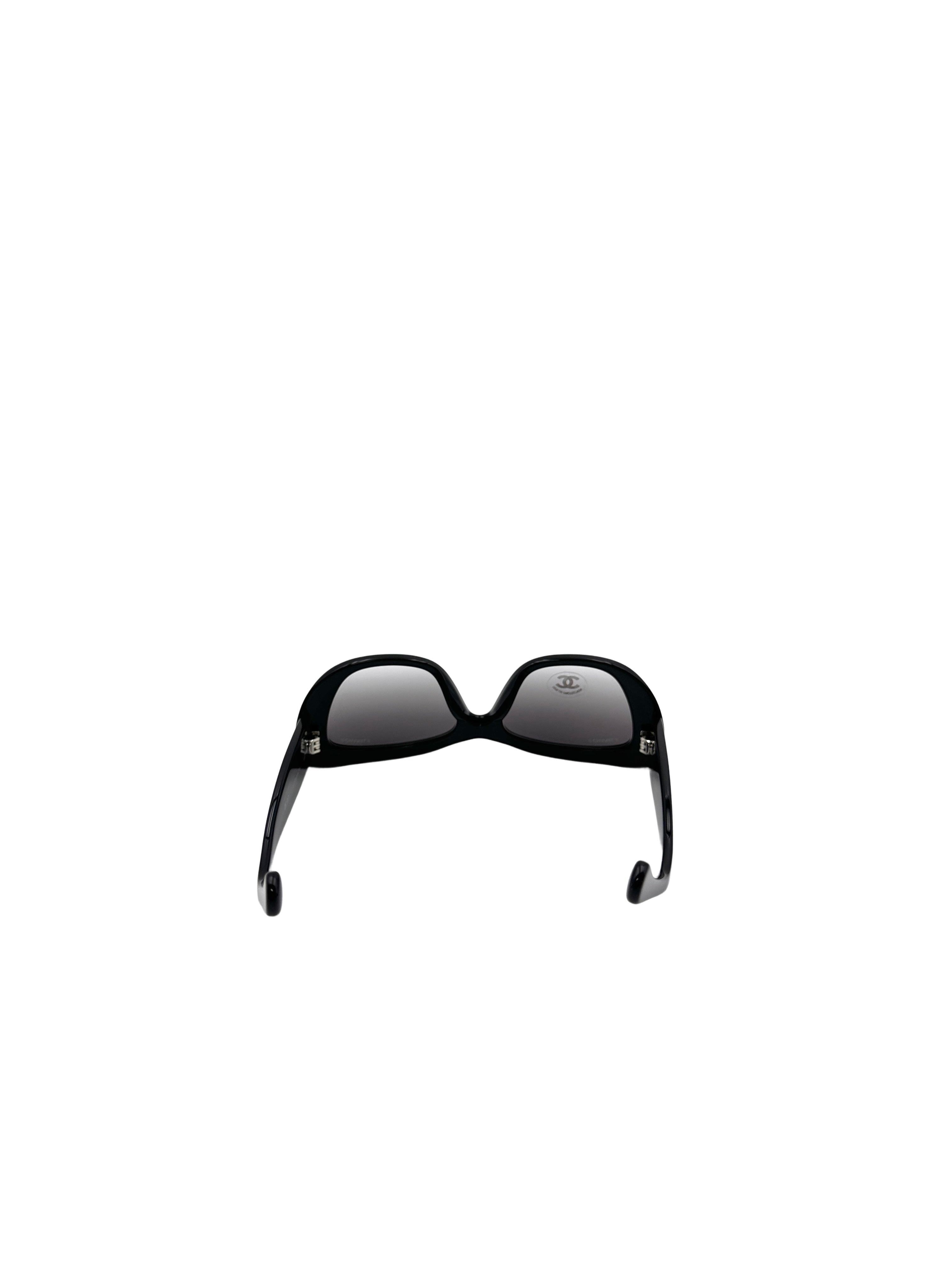 Chanel Black Acetate Sunglasses A71760 S1834 CCG06