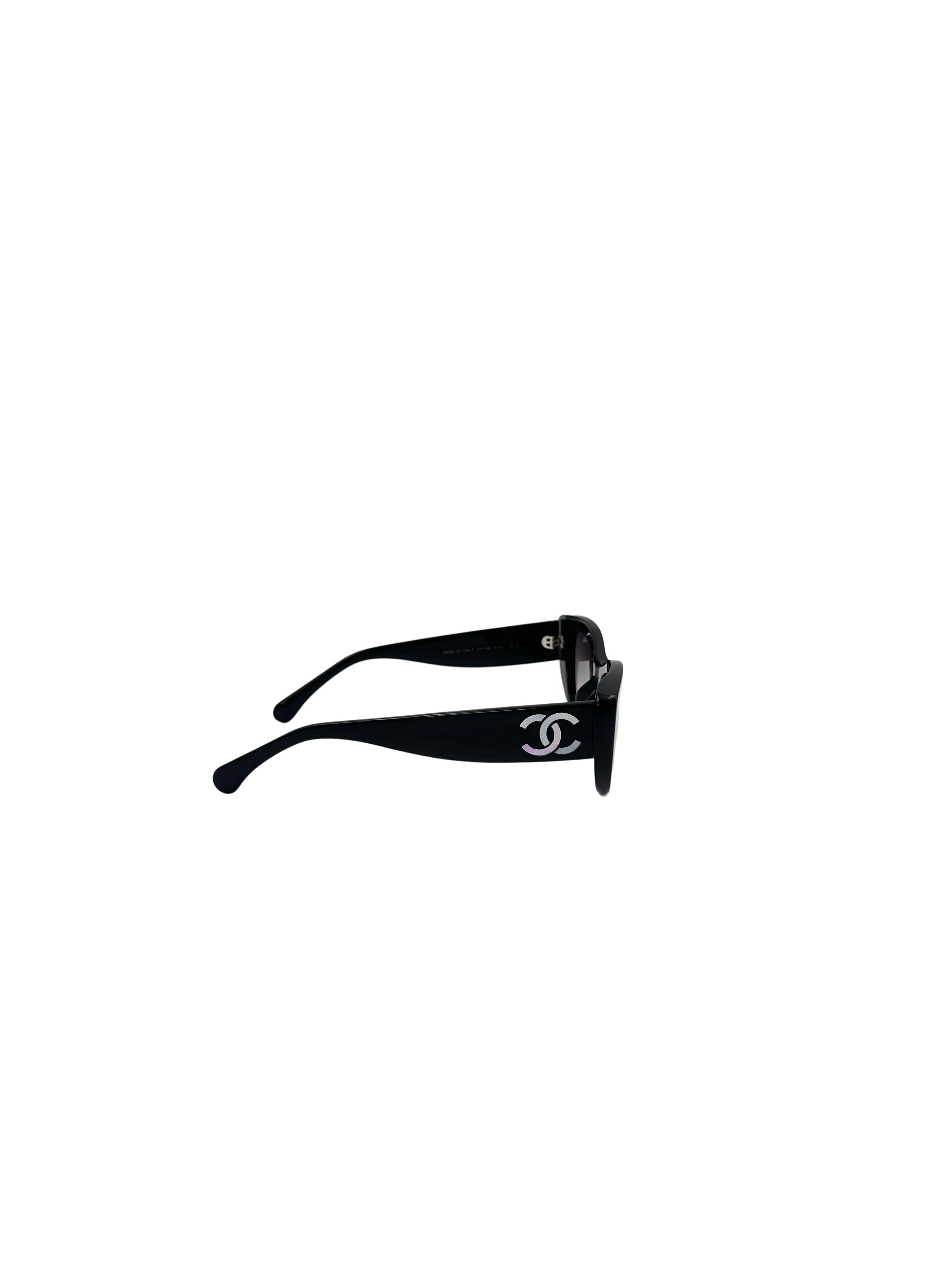 Chanel Black Acetate Sunglasses A71760 S1834 CCG06
