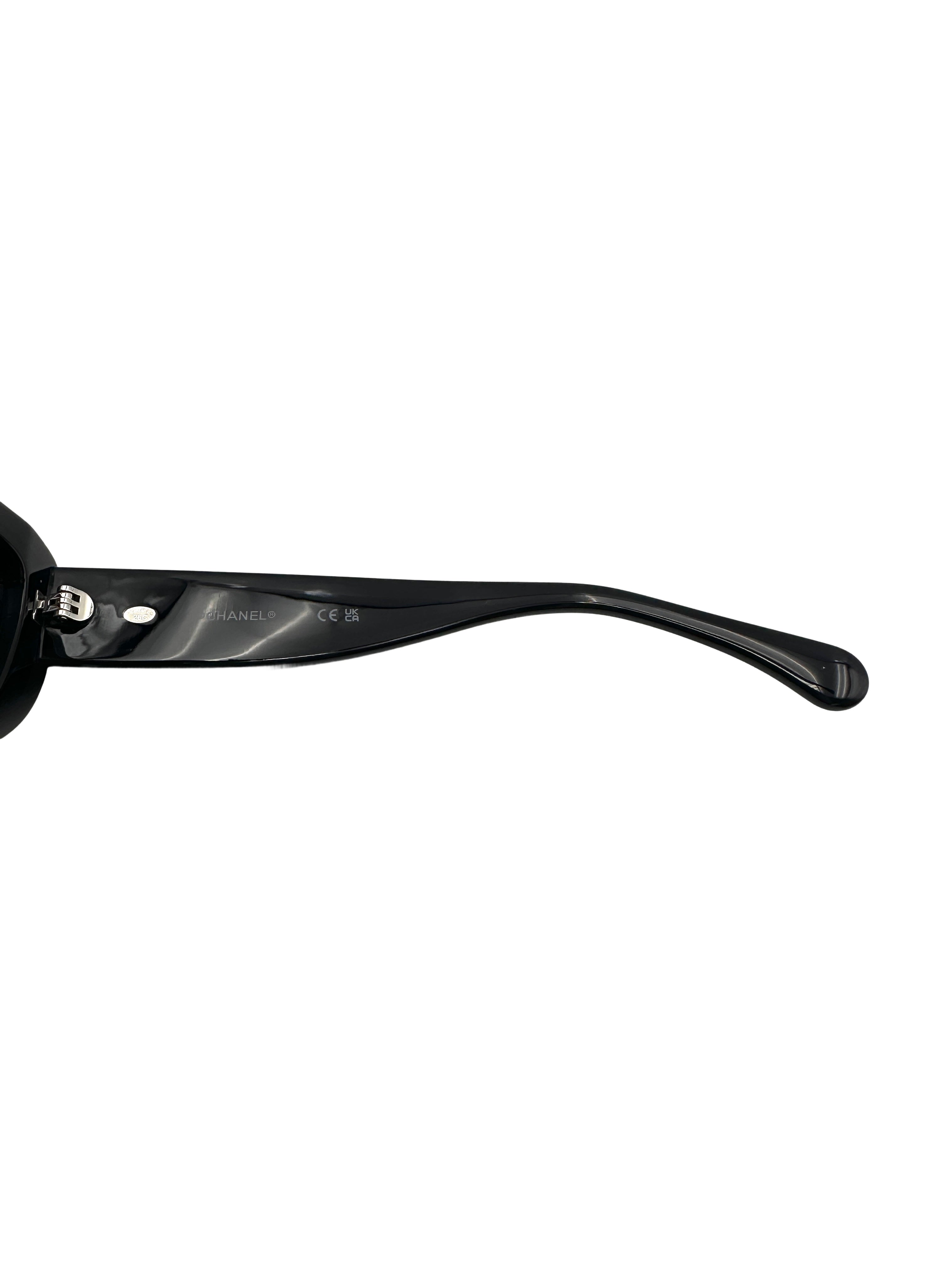 Chanel Black Acetate Sunglasses A71760 S1834 CCG06